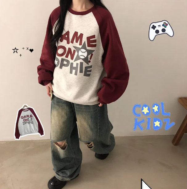 早秋預訂｜GAME ON拼色衛衣