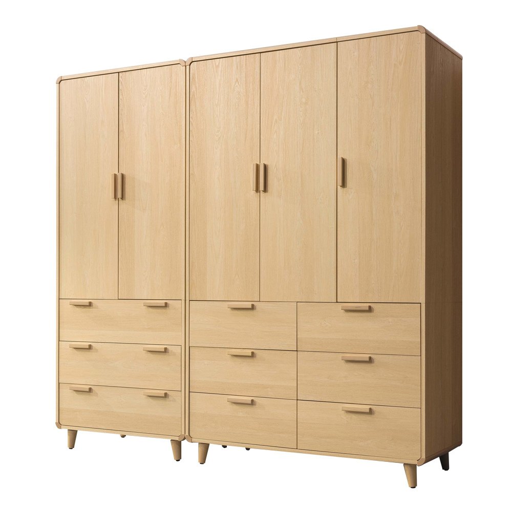 達芙6.8尺北歐風多功能收納衣櫃組合(二門三抽+三門六抽)