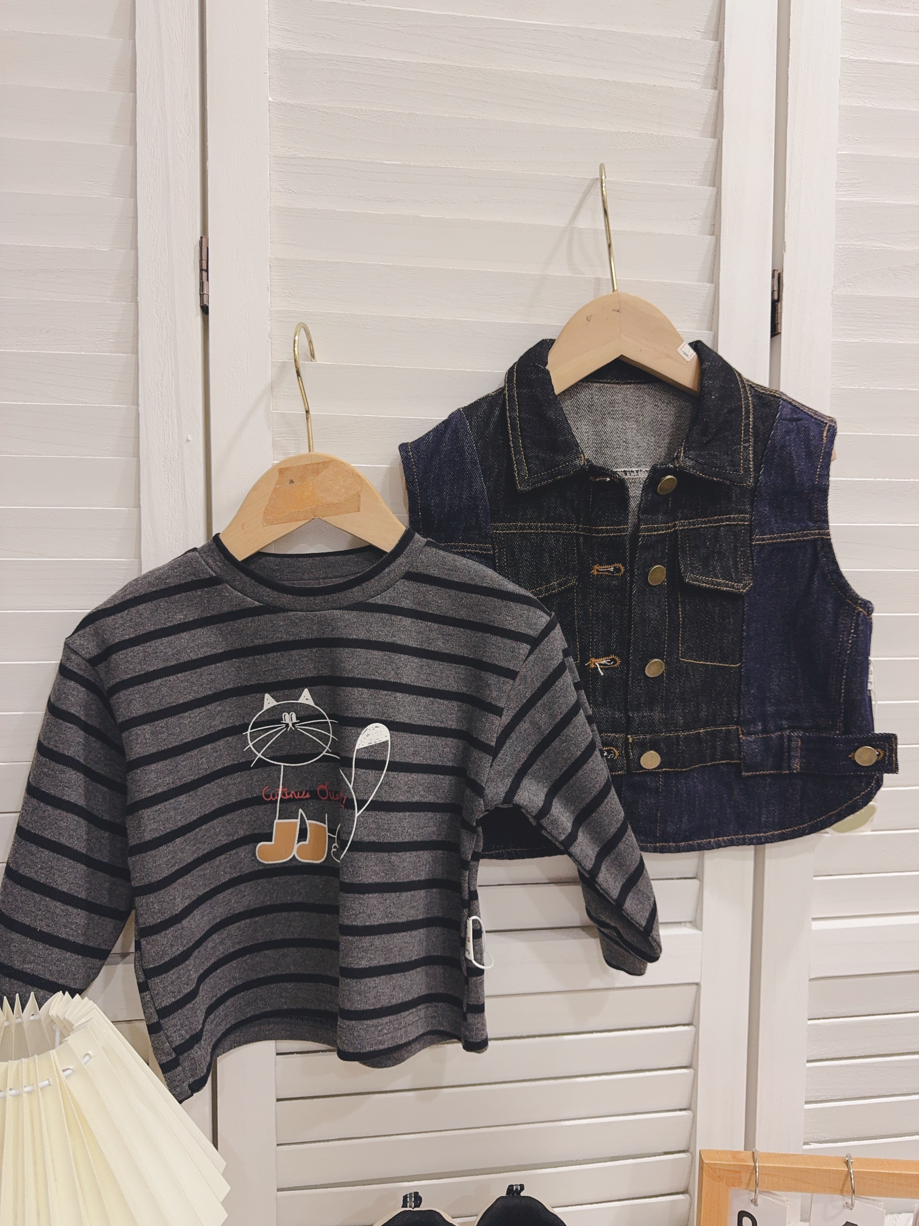 yz35100接拼牛仔背心c152