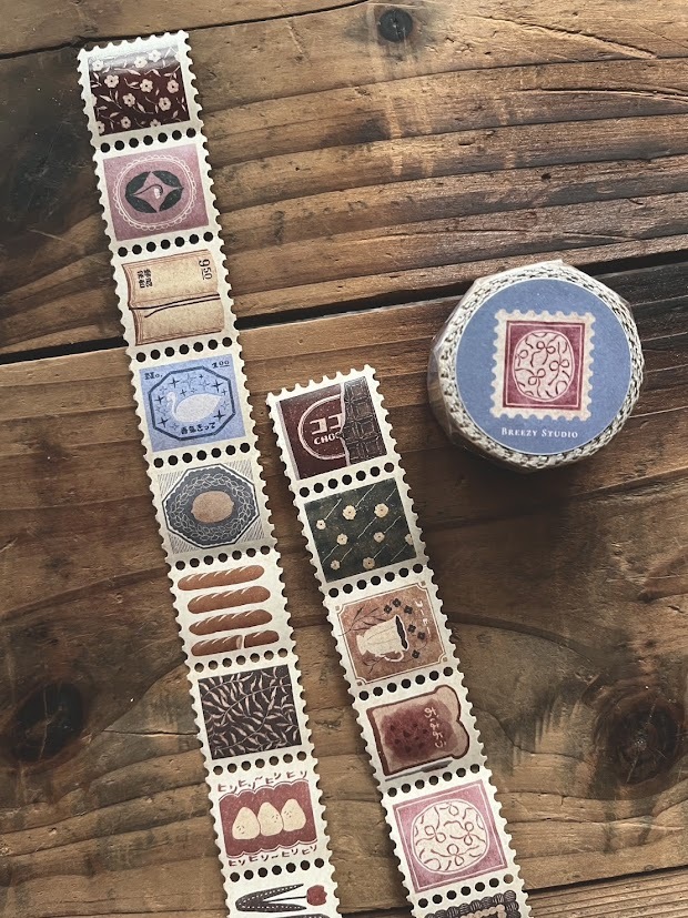 微瘋畫室．香氣製票所 3cm郵票造型模造紙膠帶 <整捲/分裝>