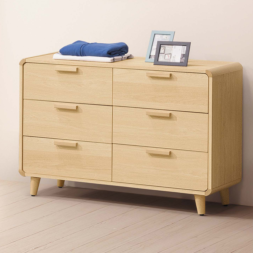 達芙3.7尺北歐風六斗櫃/六抽收納櫃/置物櫃