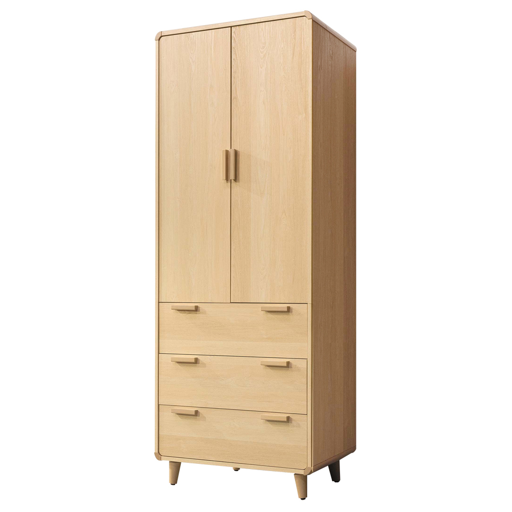 達芙2.7尺北歐風二門三抽衣櫃