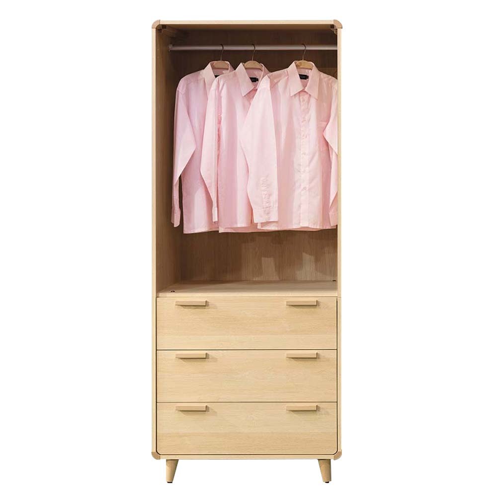 達芙2.7尺北歐風二門三抽衣櫃