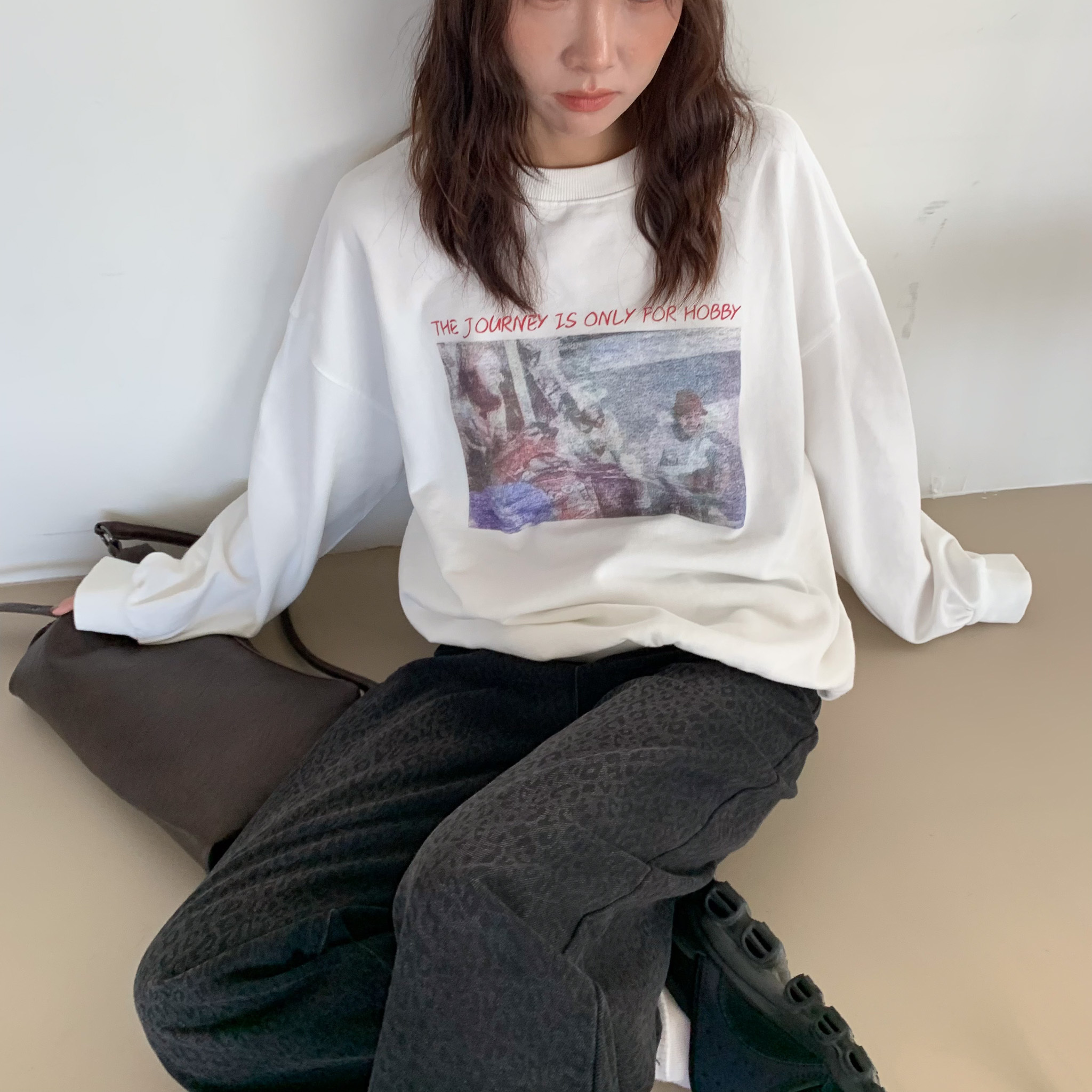 ISA_journey hobby 油畫感印象派寬鬆大學TEE_51001