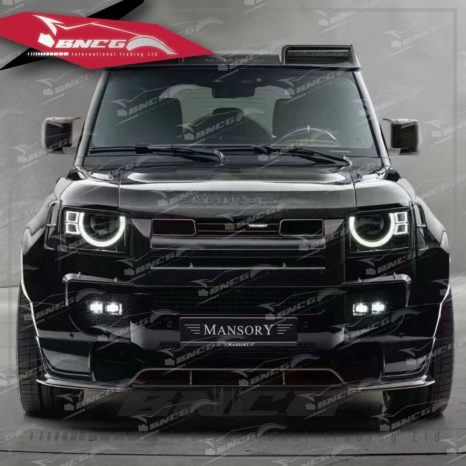 路虎 Land Rover Defender Mansory款 乾碳纖維 空力套件 前下巴 風刀 引擎蓋 後照鏡殼 B柱 C柱飾板 頂燈 頂翼 水箱罩 尾燈罩 大燈罩 行李箱蓋飾板 備胎罩