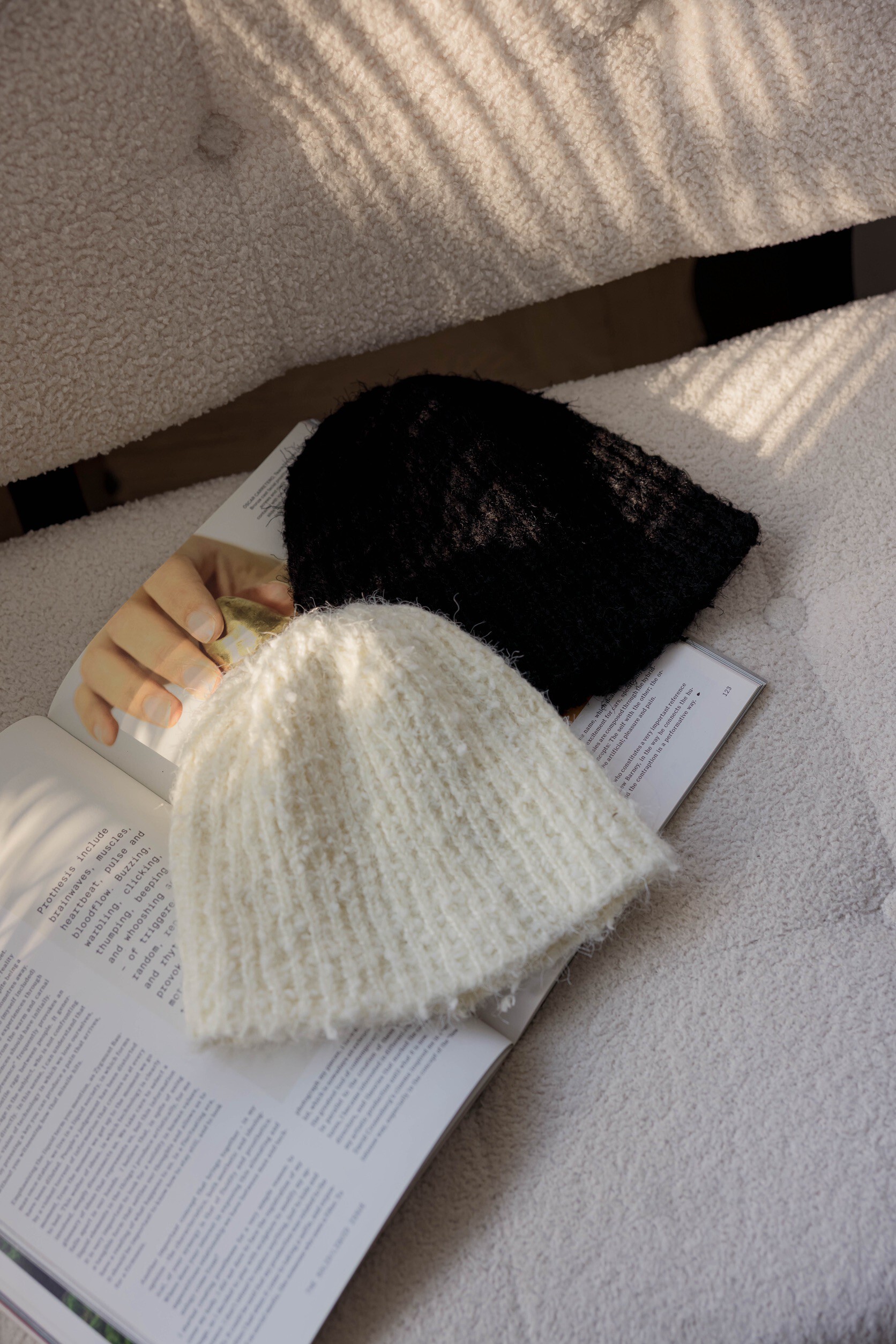 (現貨)🇰🇷#Z91 超可愛爆米花感毛帽(黑/杏/卡其/咖)