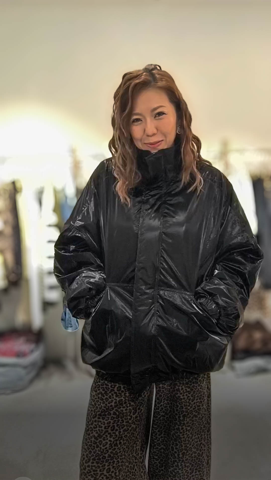 🥰K4906  ▶️豹紋兩面穿外套 👉B:154cm L:76cm