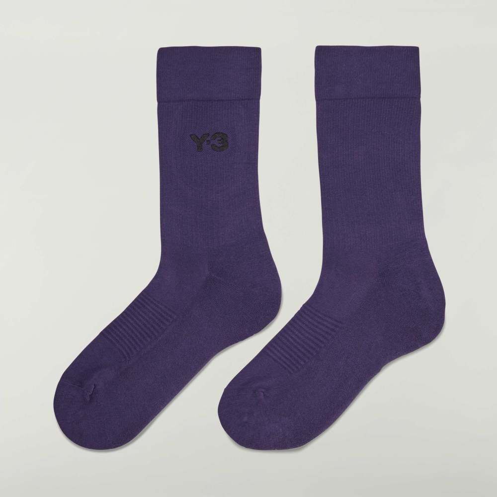 【 Y-3 CL SOCK CREW 長襪 - 極光梅紫 】