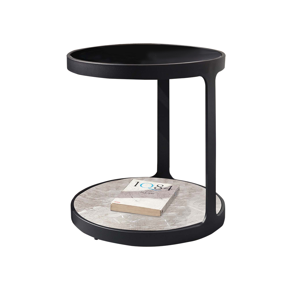 奧琳娜1.5尺工業風圓型小茶几/邊几/邊桌