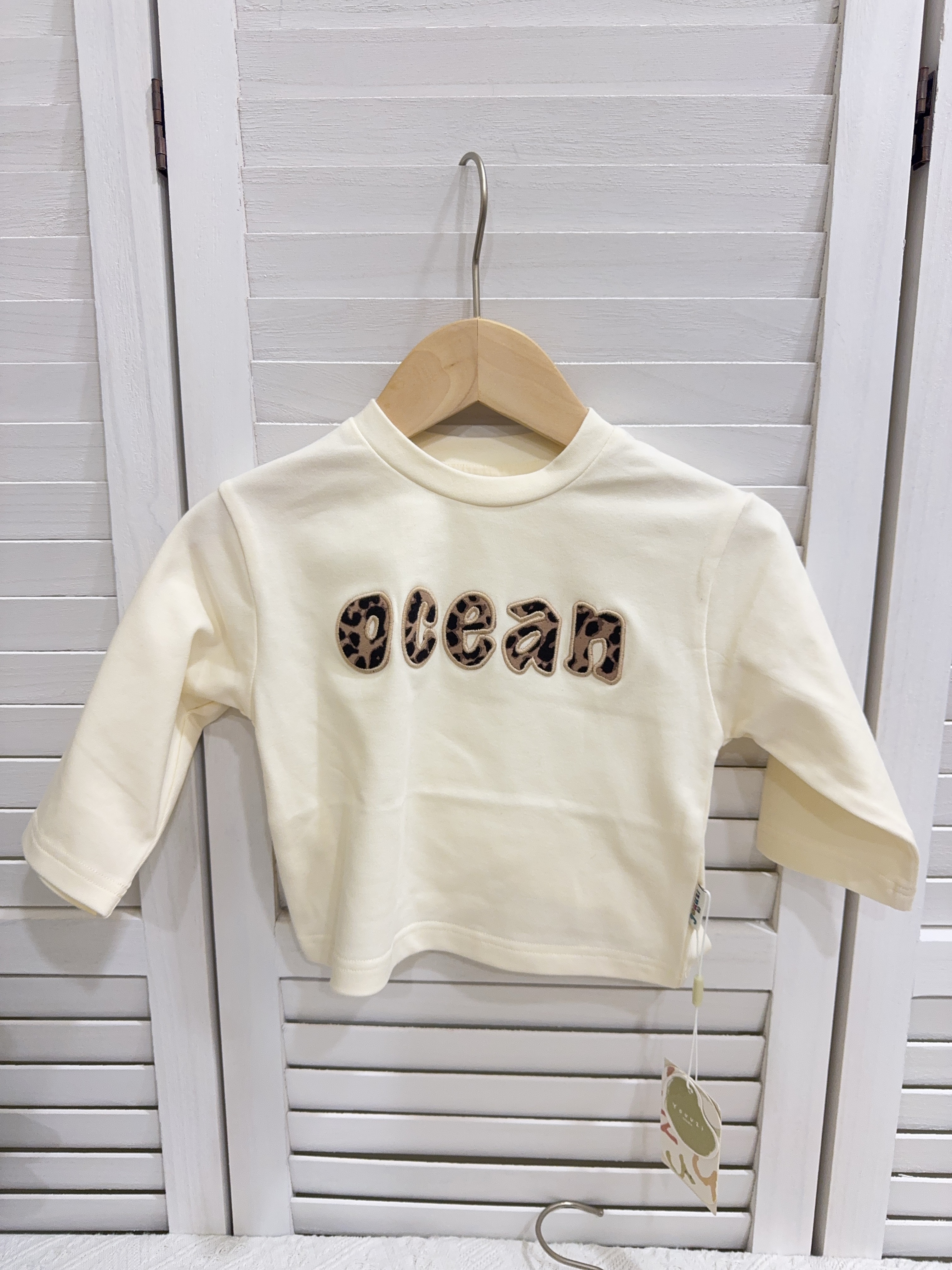 yz35207豹紋字母上衣