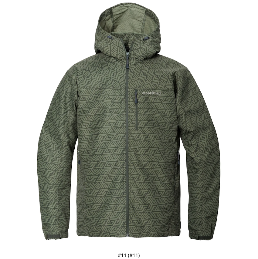 日本 Mont-Bell Wind Blast Print Hooded Jacket Men's 男裝外套