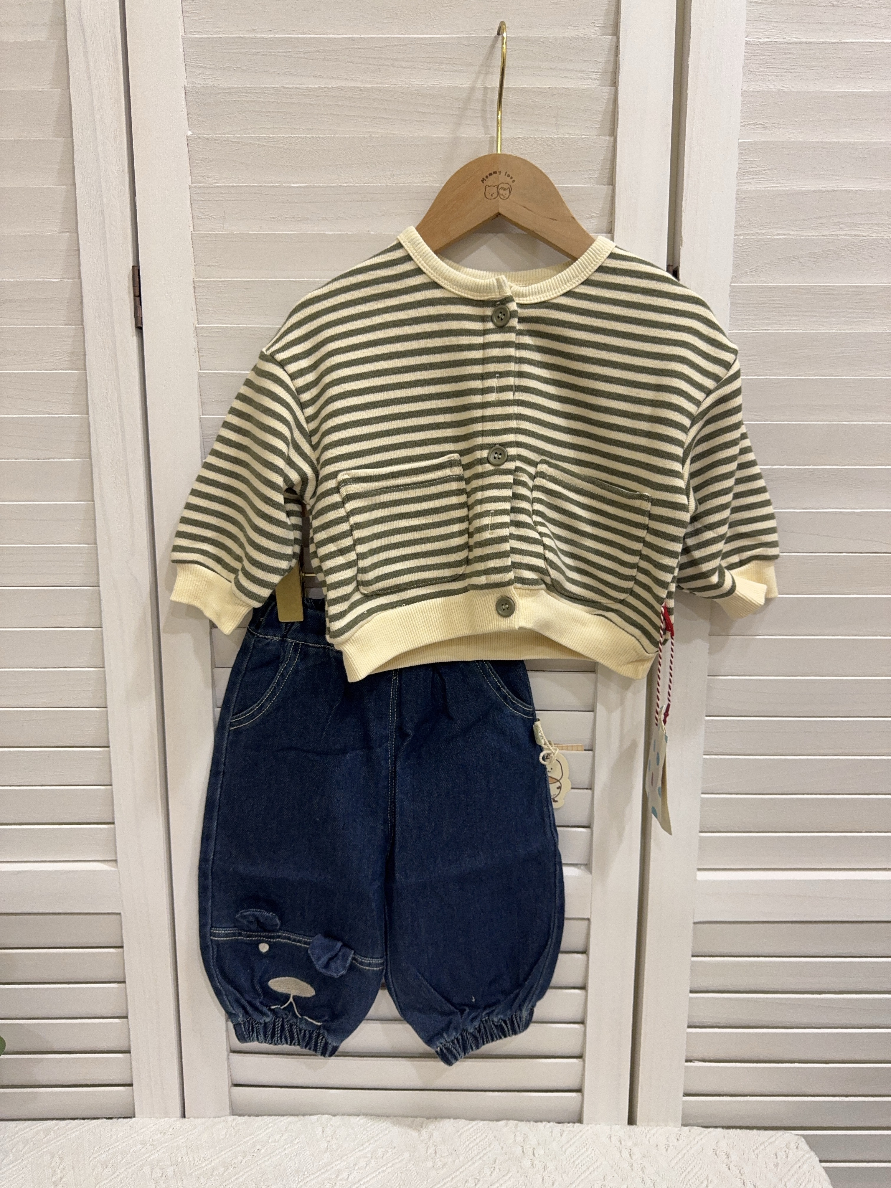 wz35123背後狗狗條紋外套c155