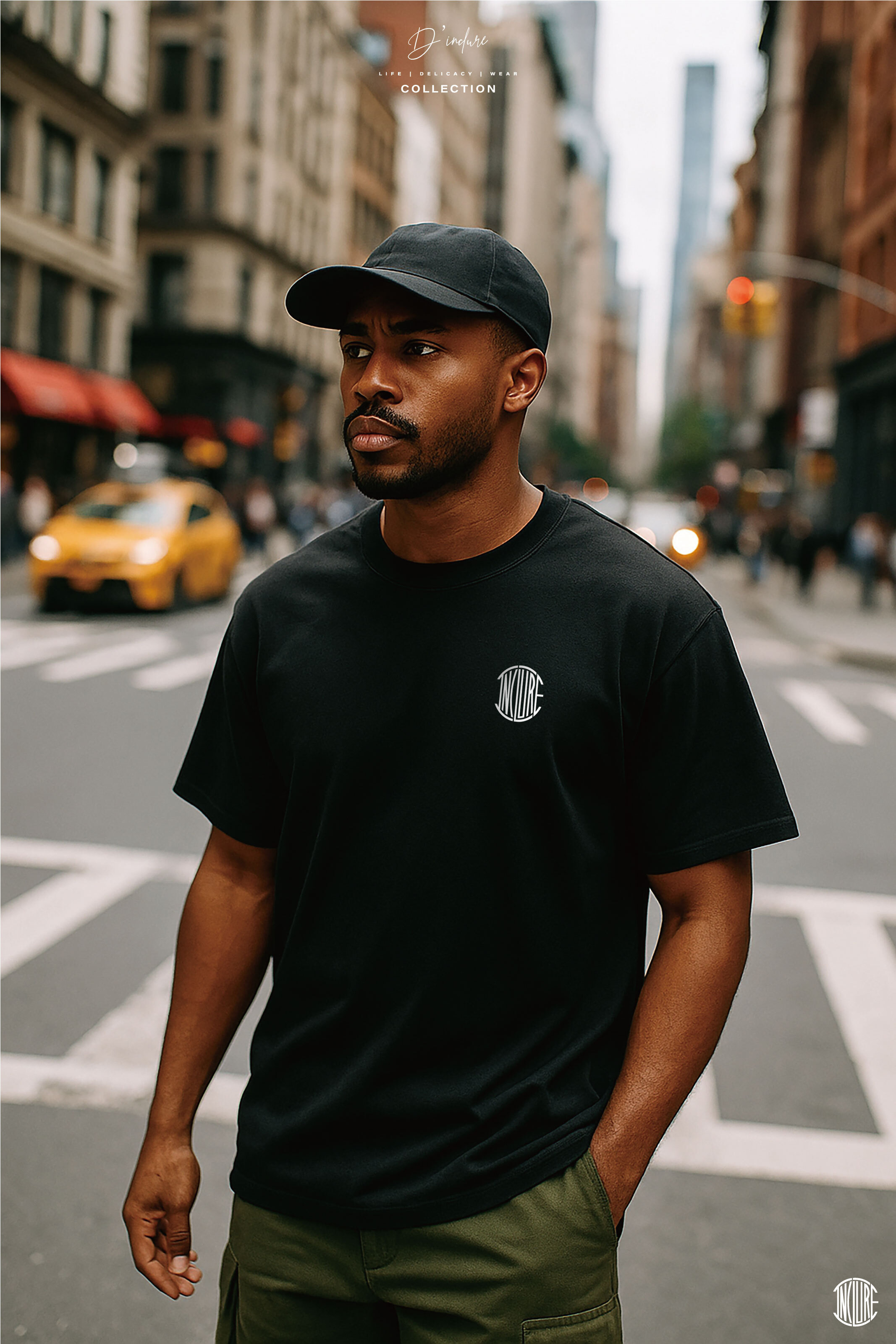 "D'INCLURE" - 小LOGO短T〈DIN2508〉