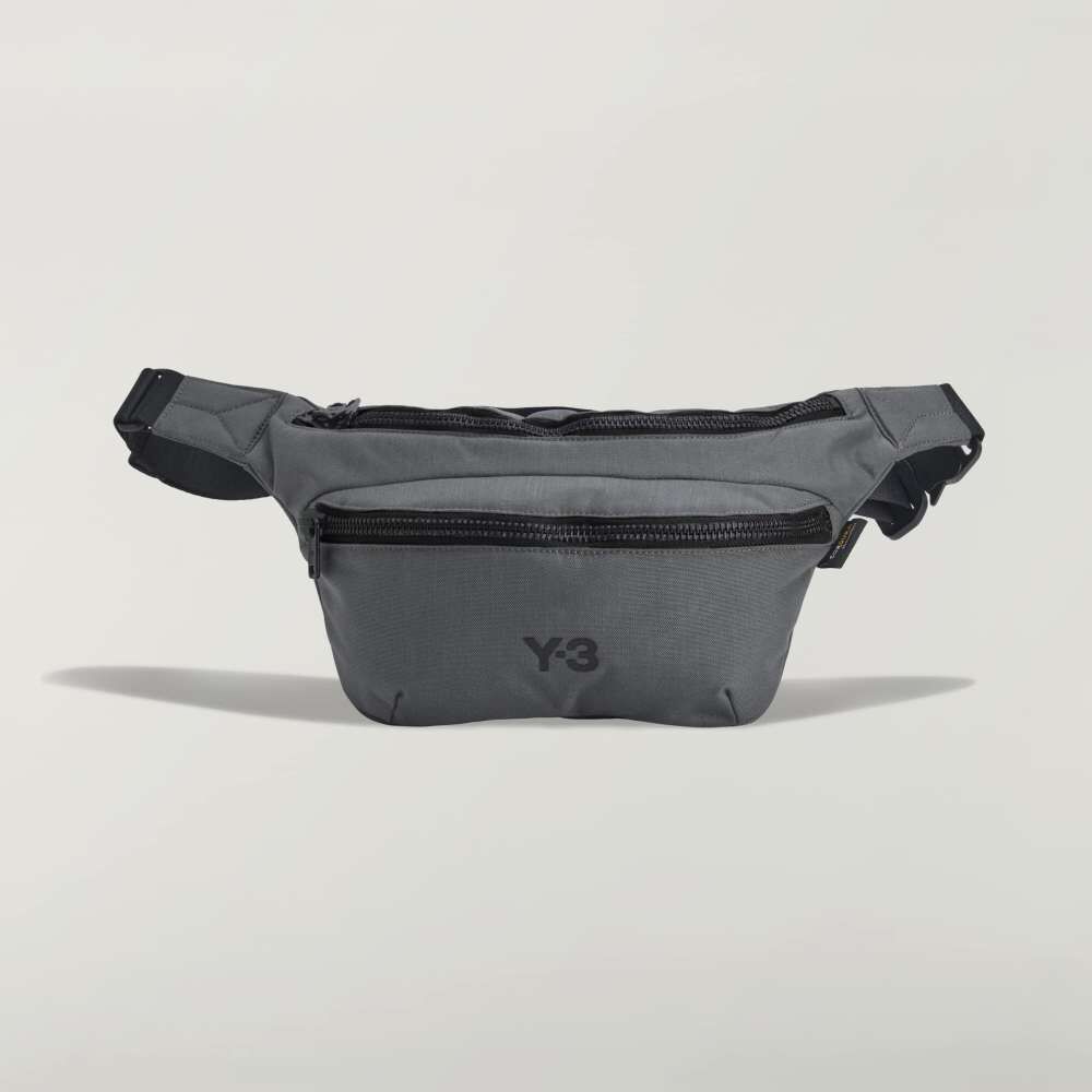 【 Y-3 FANNY PACK 雙拉鍊腰包 - 花崗岩灰 】