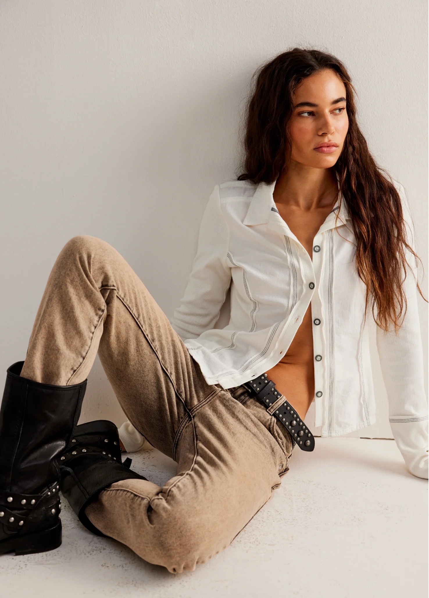 Tiny Woven Cardi Top