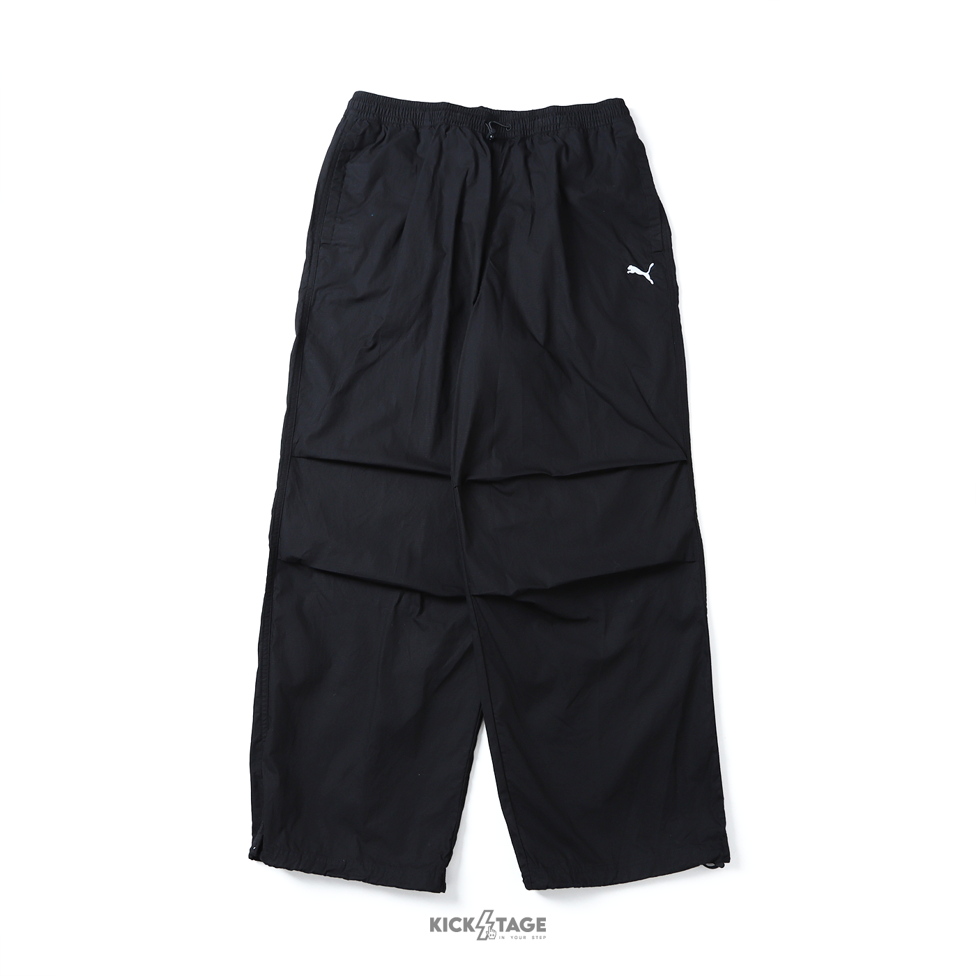 男女款 PUMA FUTURE ARCHIVE 黑色 抽繩 寬鬆 抗撕裂 寬褲 長褲【62969301】