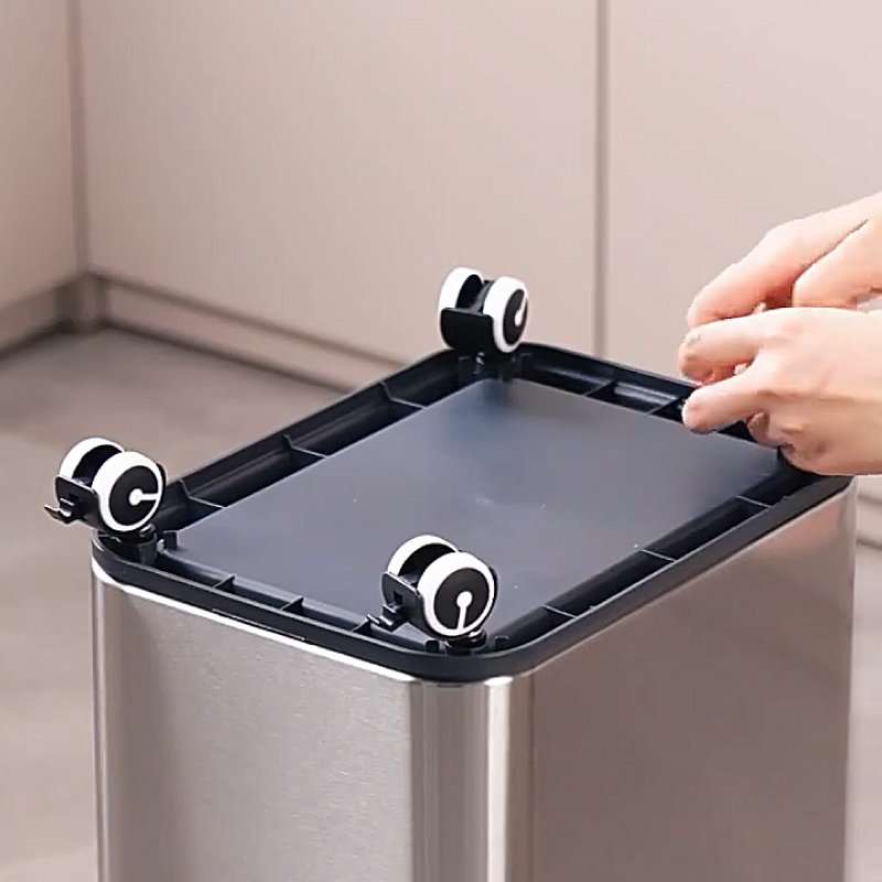 隨行太空艙20/30/50L不鏽鋼雙開蓋感應垃圾桶