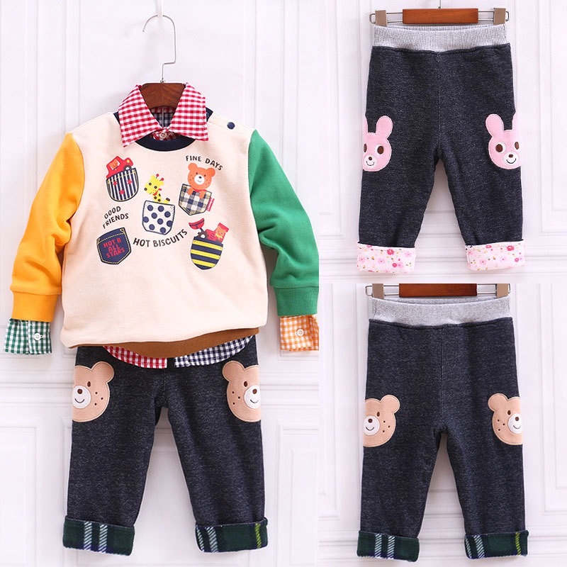 𝐌𝐢𝐤𝐢 𝐇𝐨𝐮𝐬𝐞 熊兔雙色加絨加厚長褲