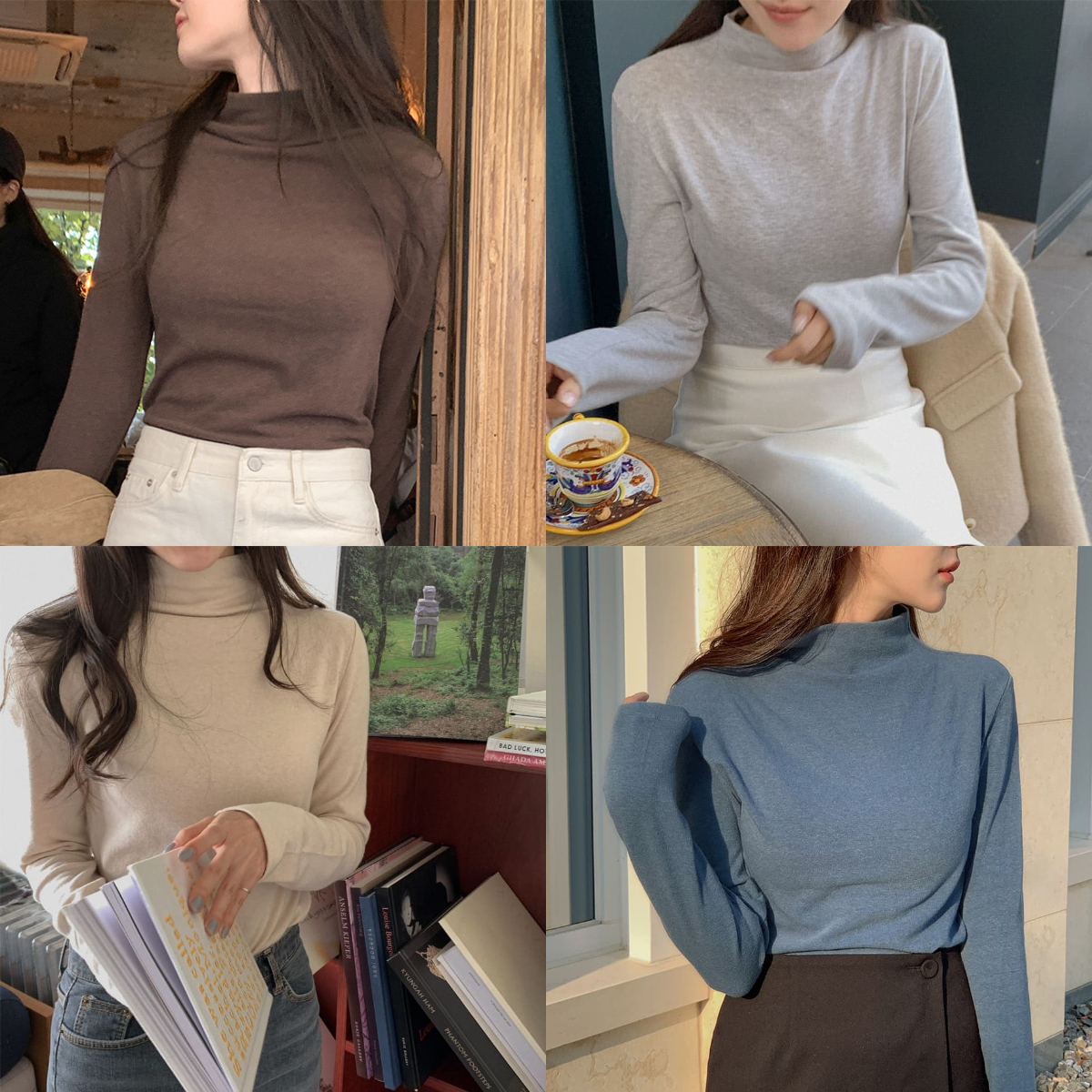 韓國Cherrykoko授權 冬日柔軟棉花糖堆疊半高領上衣【MADE, CRKO】系列