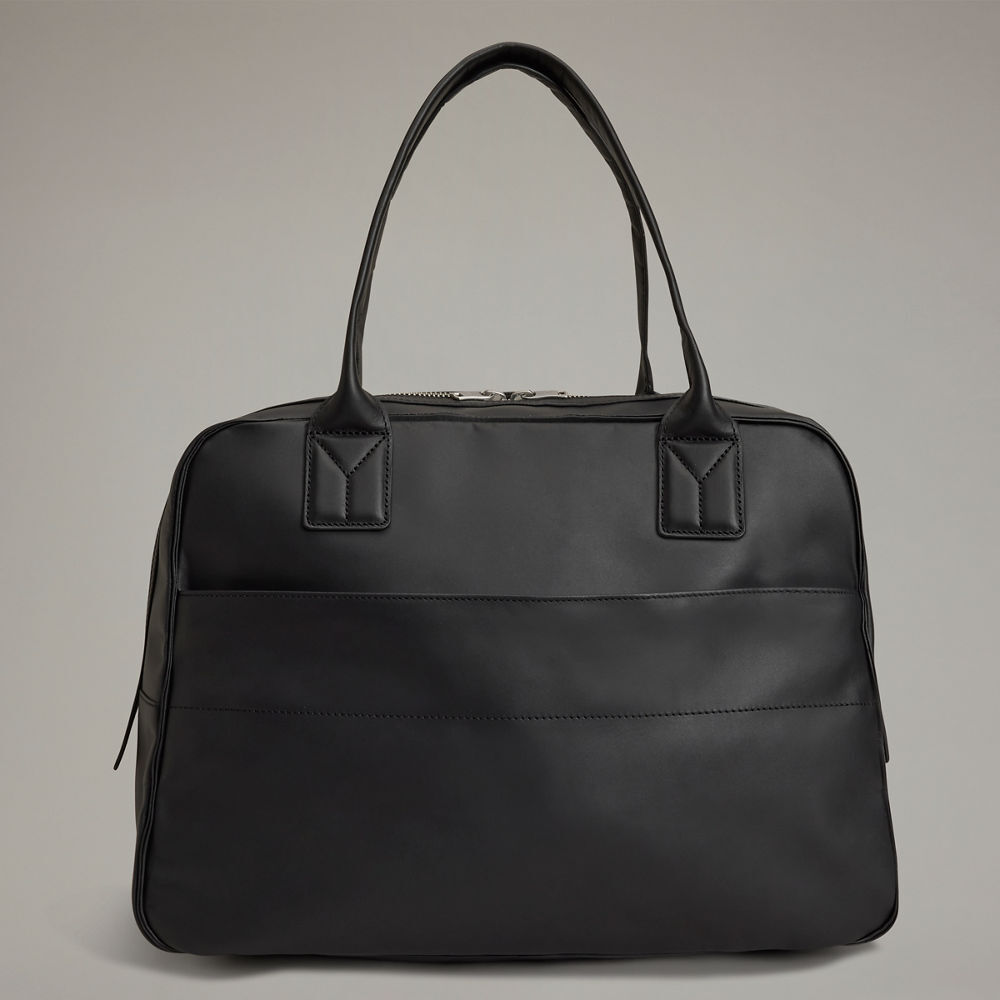 【 Y-3 LEATHER AIRLINER BAG 皮革保齡球包 - 黑 】
