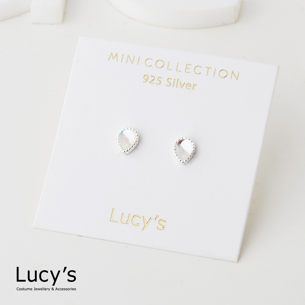 *925純銀〔輕銀系列〕月光淚滴 耳環 (123918)