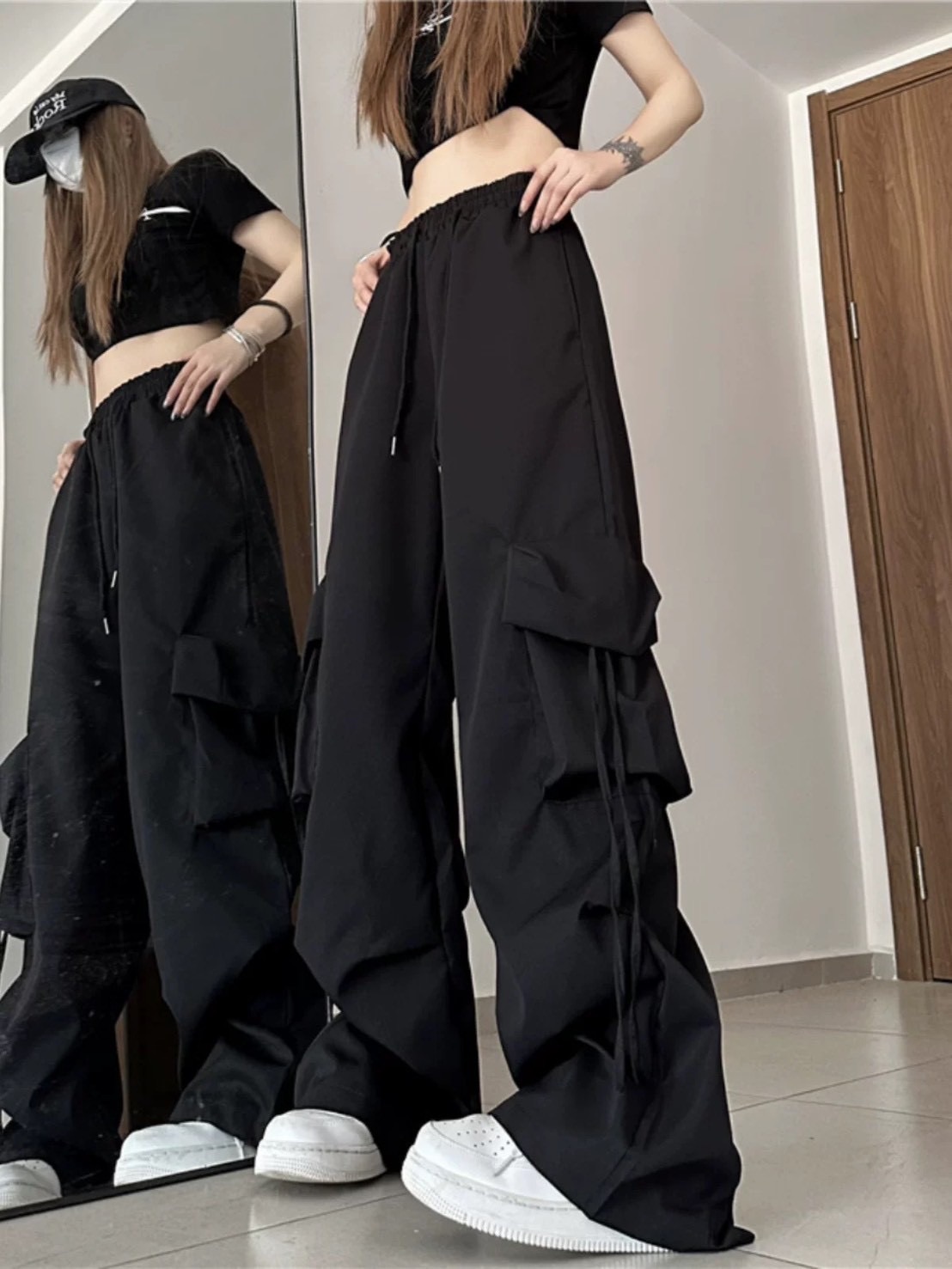 挺料側綁結工裝長褲