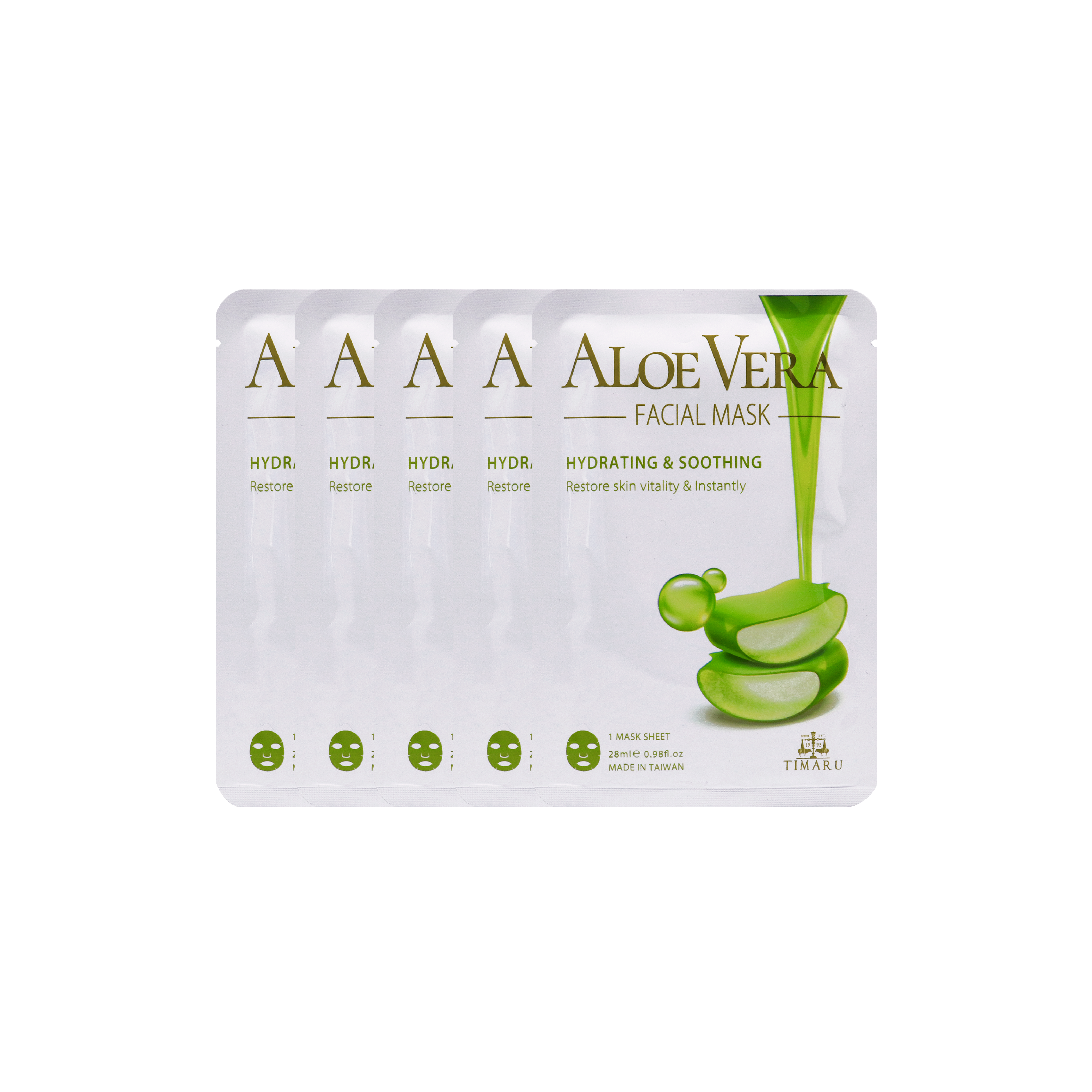【Timaru 堤瑪露】蘆薈保濕舒敏面膜 28ML 5入