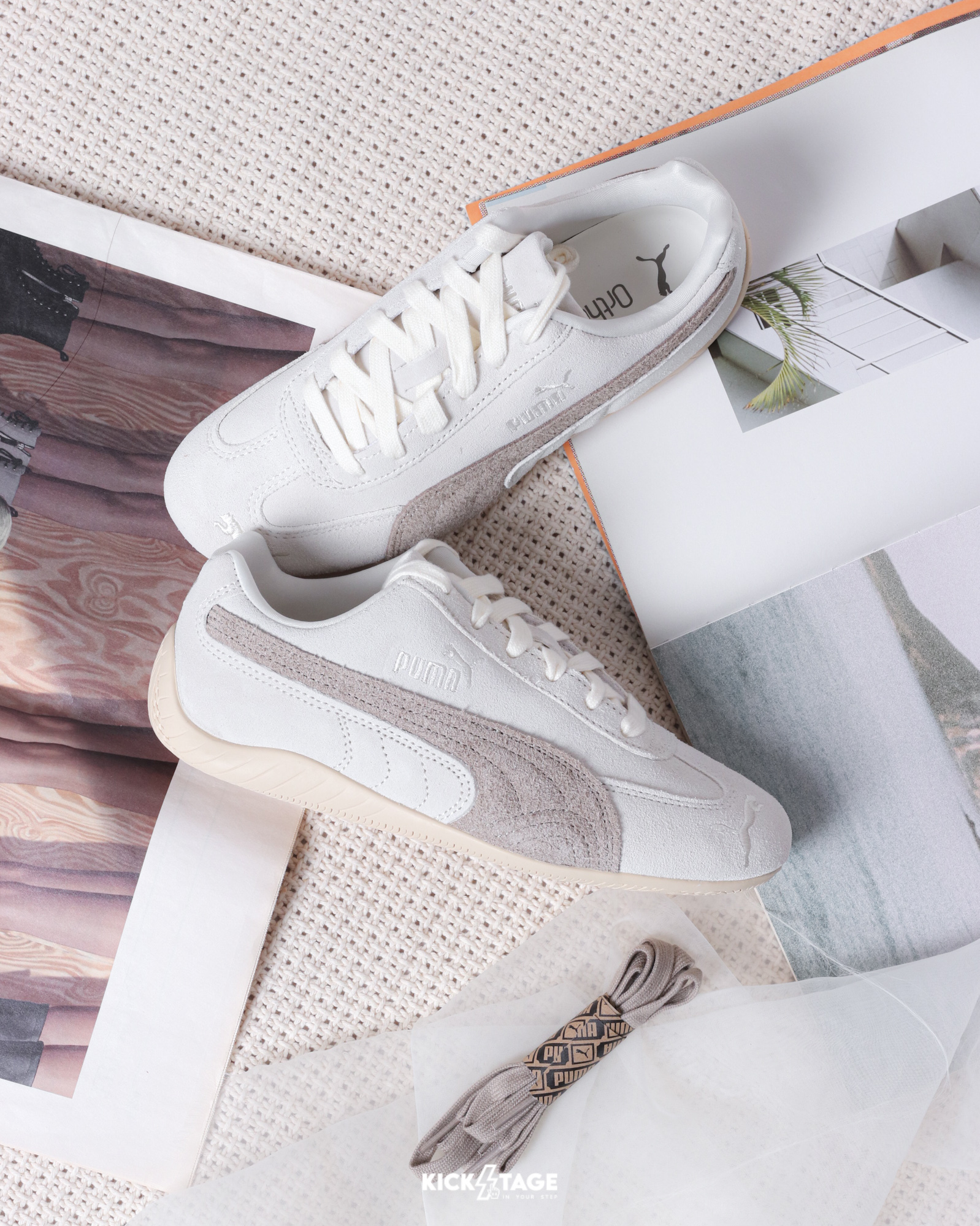 男女鞋 PUMA SPEEDCAT ELEVATED 奶茶 麂皮 復古 休閒 賽車鞋【403619-01】