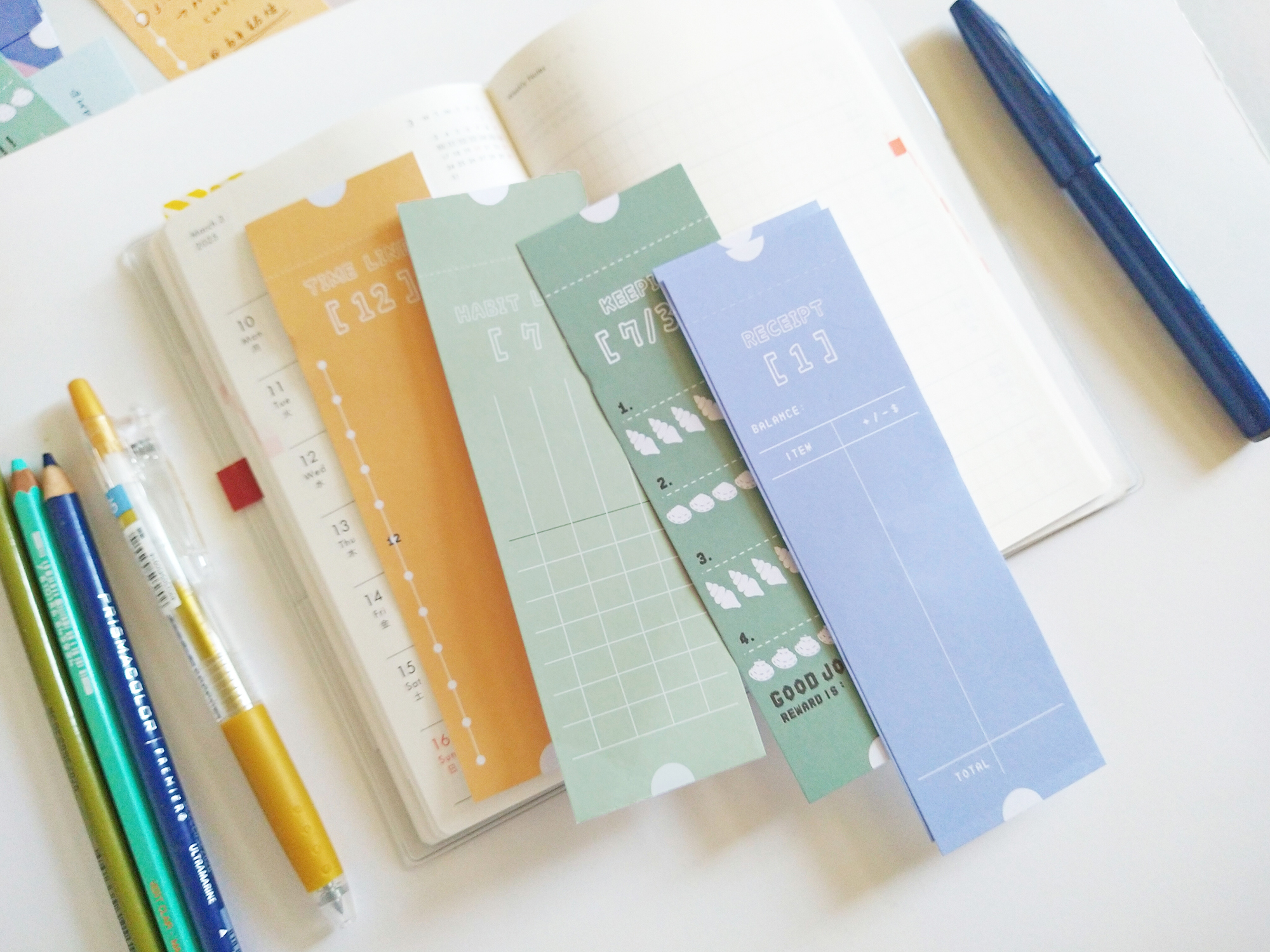 無色綻放．時間規劃 書籤便條紙 共9款