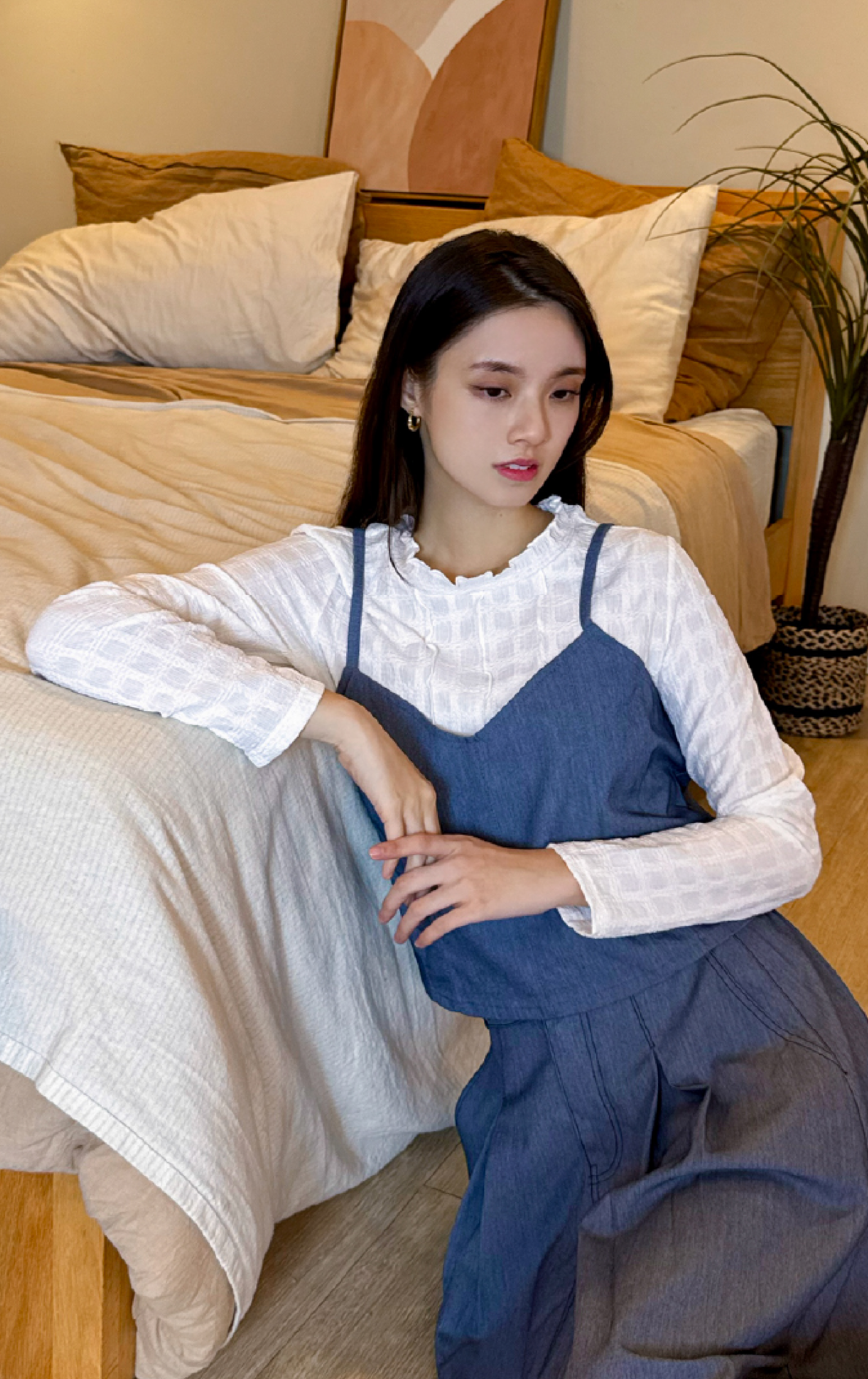 Contrast Color Two-piece Top TS0110