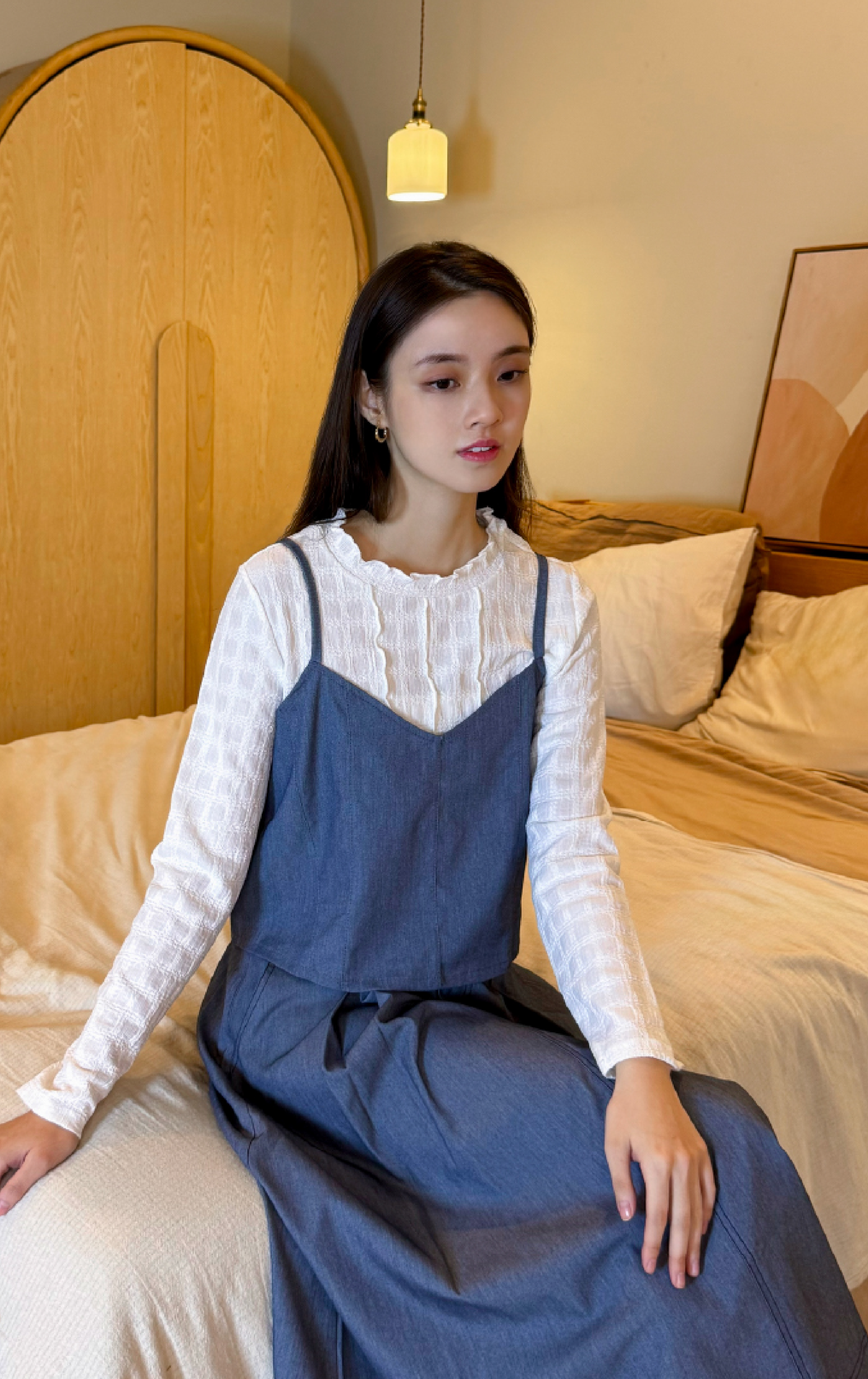 Contrast Color Two-piece Top TS0110