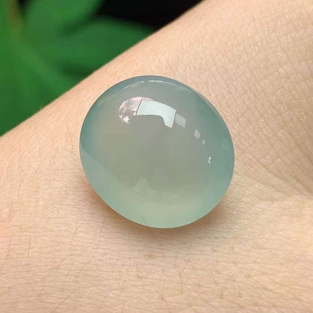 翡翠冰種晴底蛋面,天然翡翠A玉, 緬甸玉, Jade, Jadeite