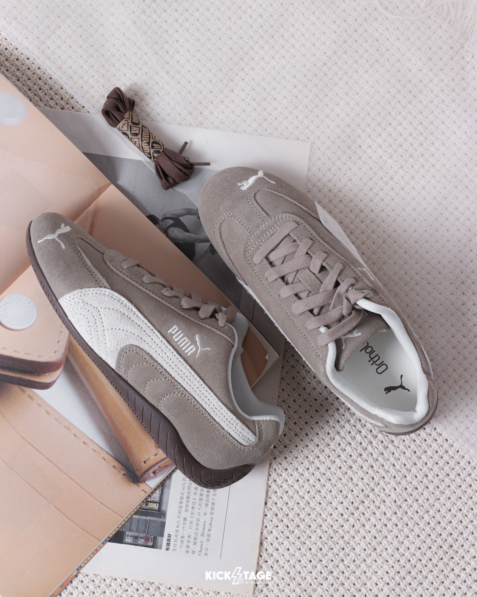 男女鞋 PUMA SPEEDCAT ELEVATED 奶棕 麂皮 復古 休閒 賽車鞋【403619-02】