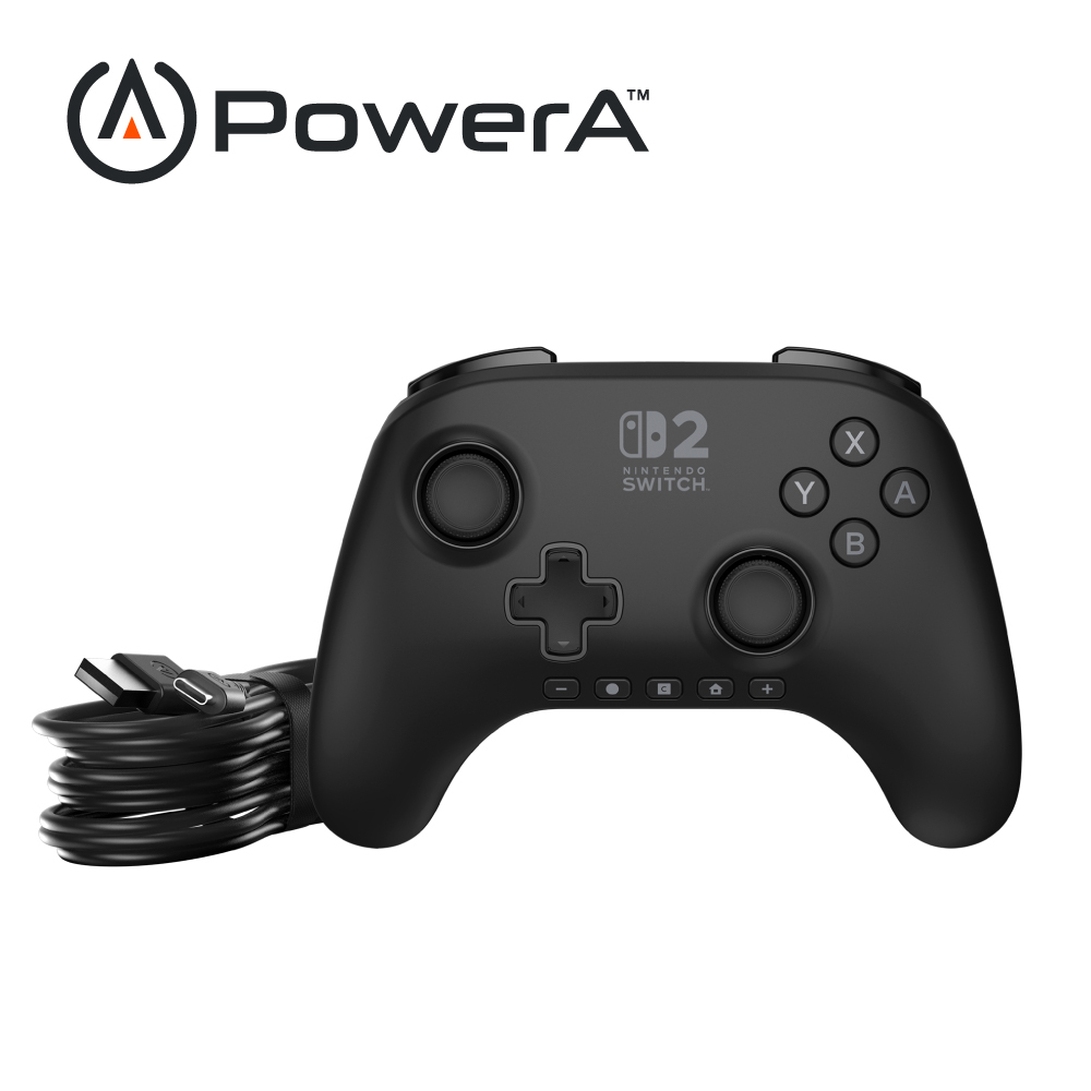 【PowerA】|任天堂官方授權|Switch 2有線遊戲手把(NSGP0523-01)-黑色