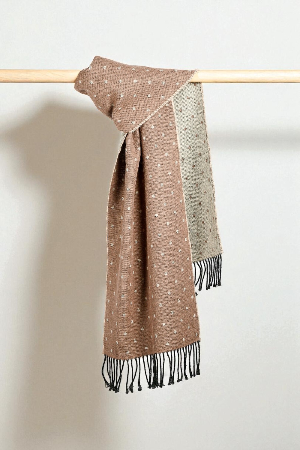 義大利雙色流蘇圍巾