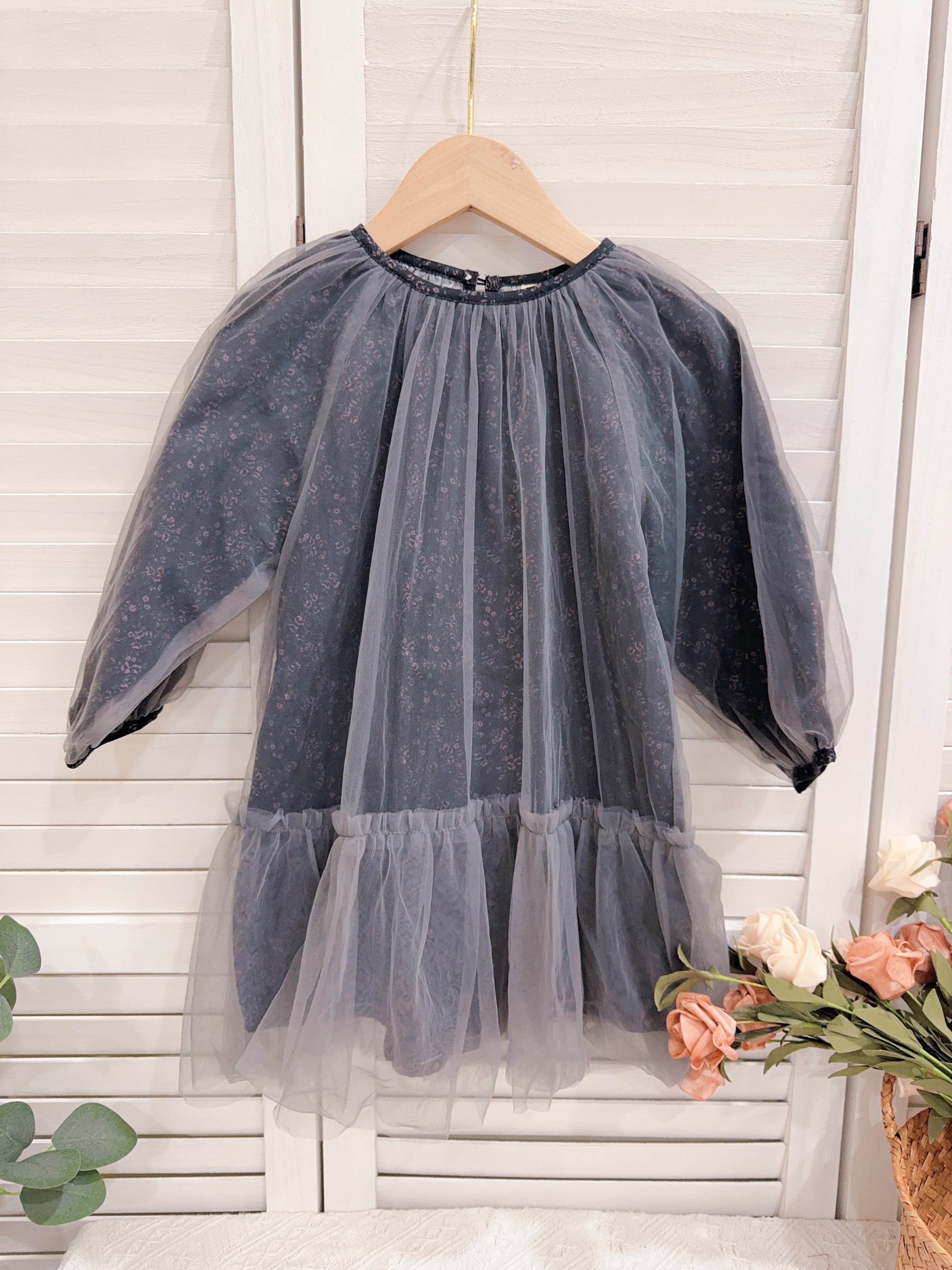 YQ5847碎花紗紗裙c193