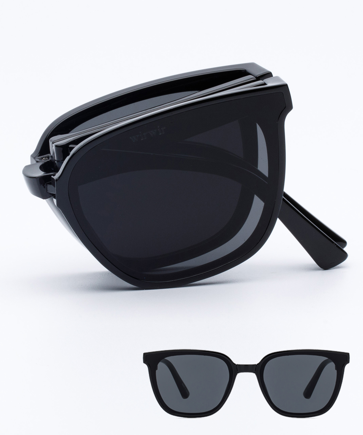 Q56 RECLOW WIRWIR SUNGLASSES BLACK