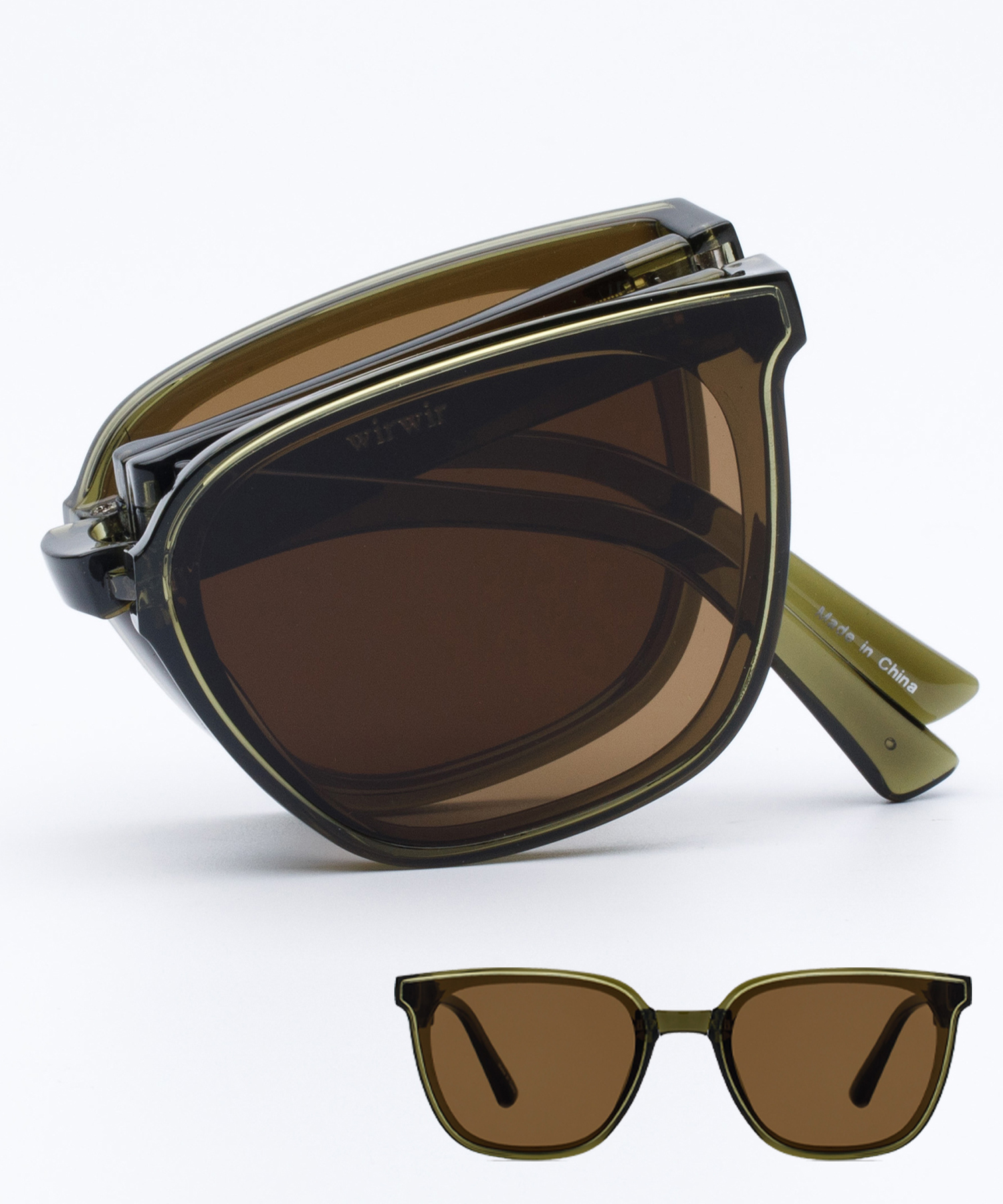 Q59 RECLOW WIRWIR SUNGLASS KHAKI