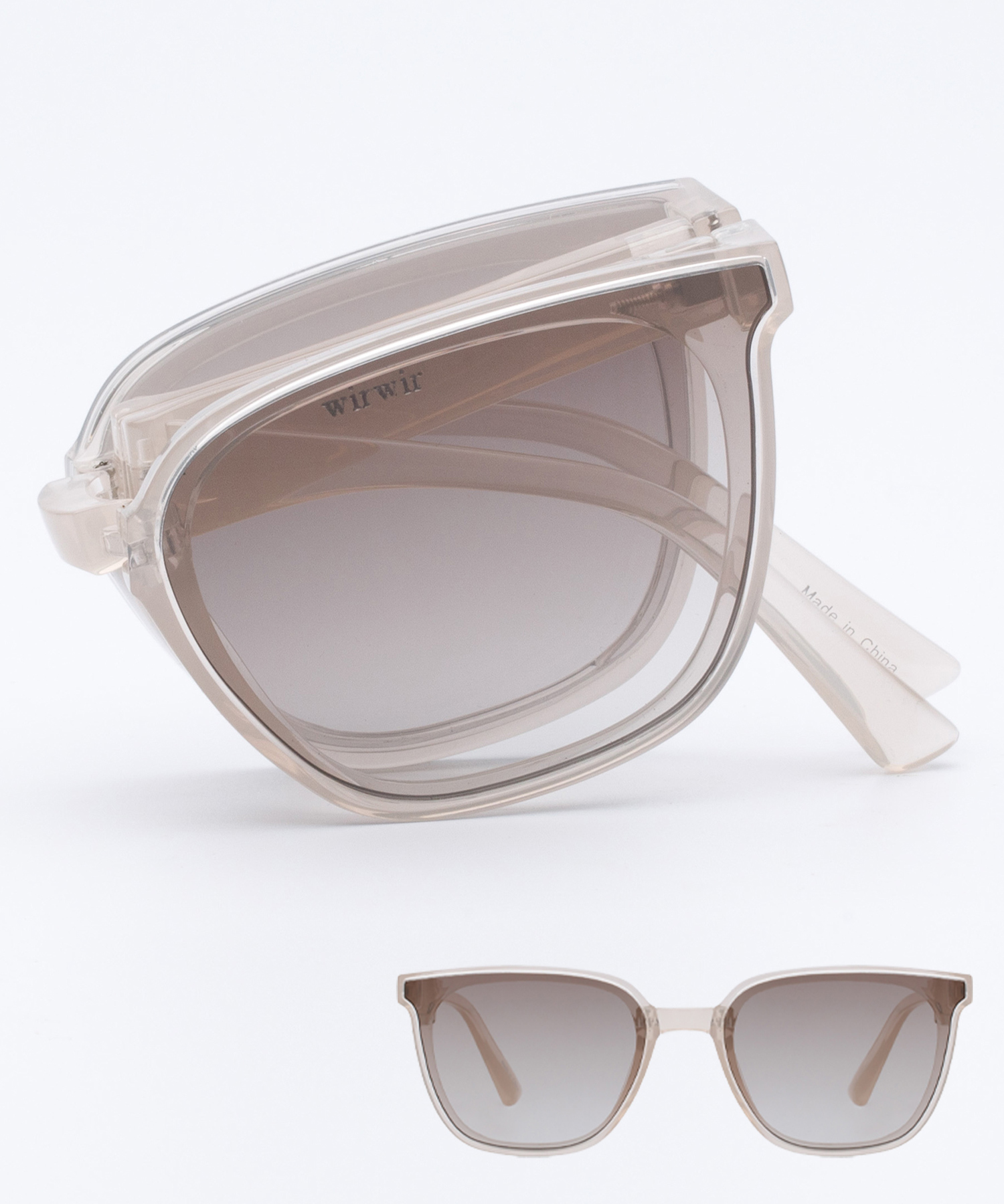 Q60 RECLOW WIRWIR SUNGLASSES BEIGE