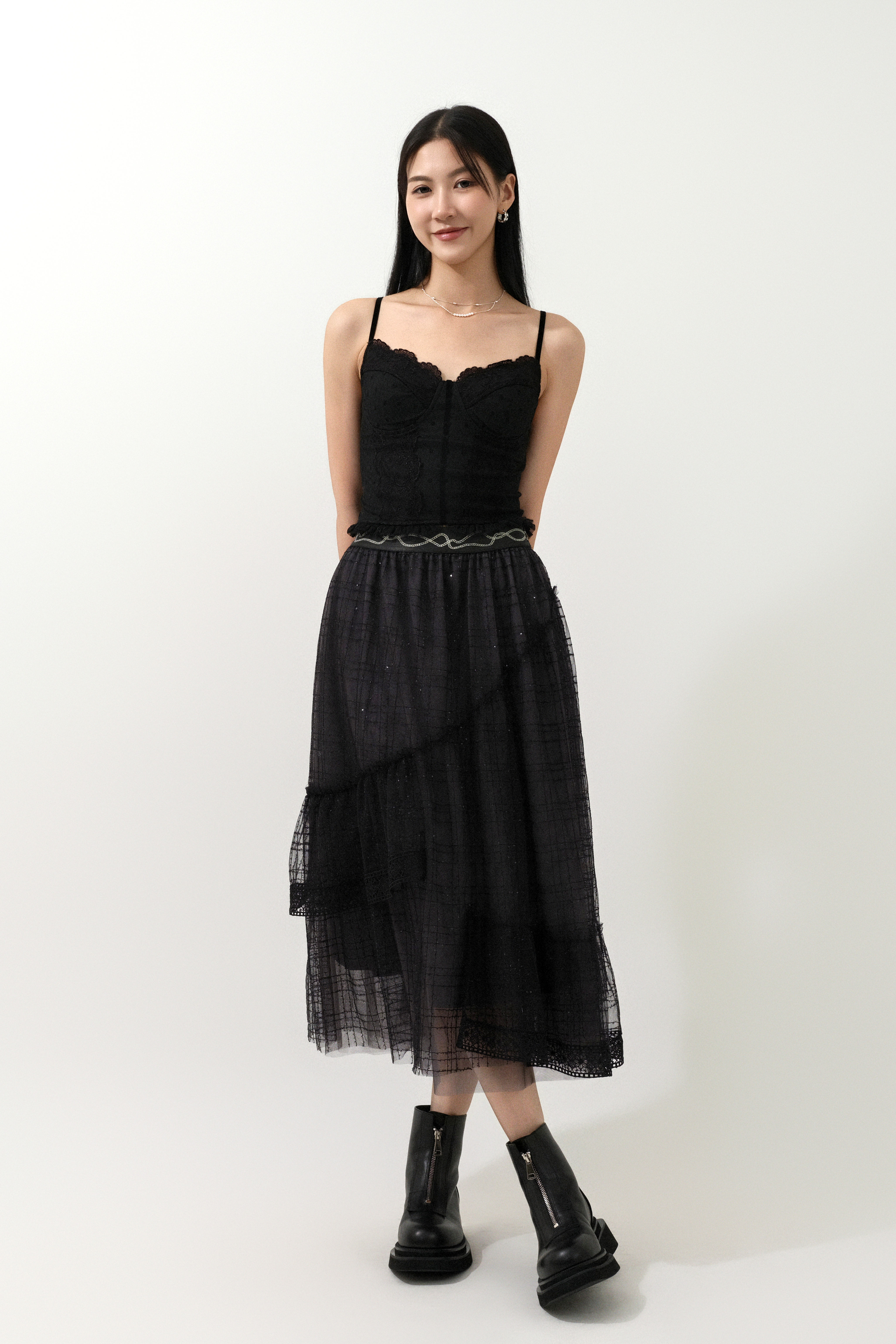 波點網紗蕾絲邊bra top (預購產品）