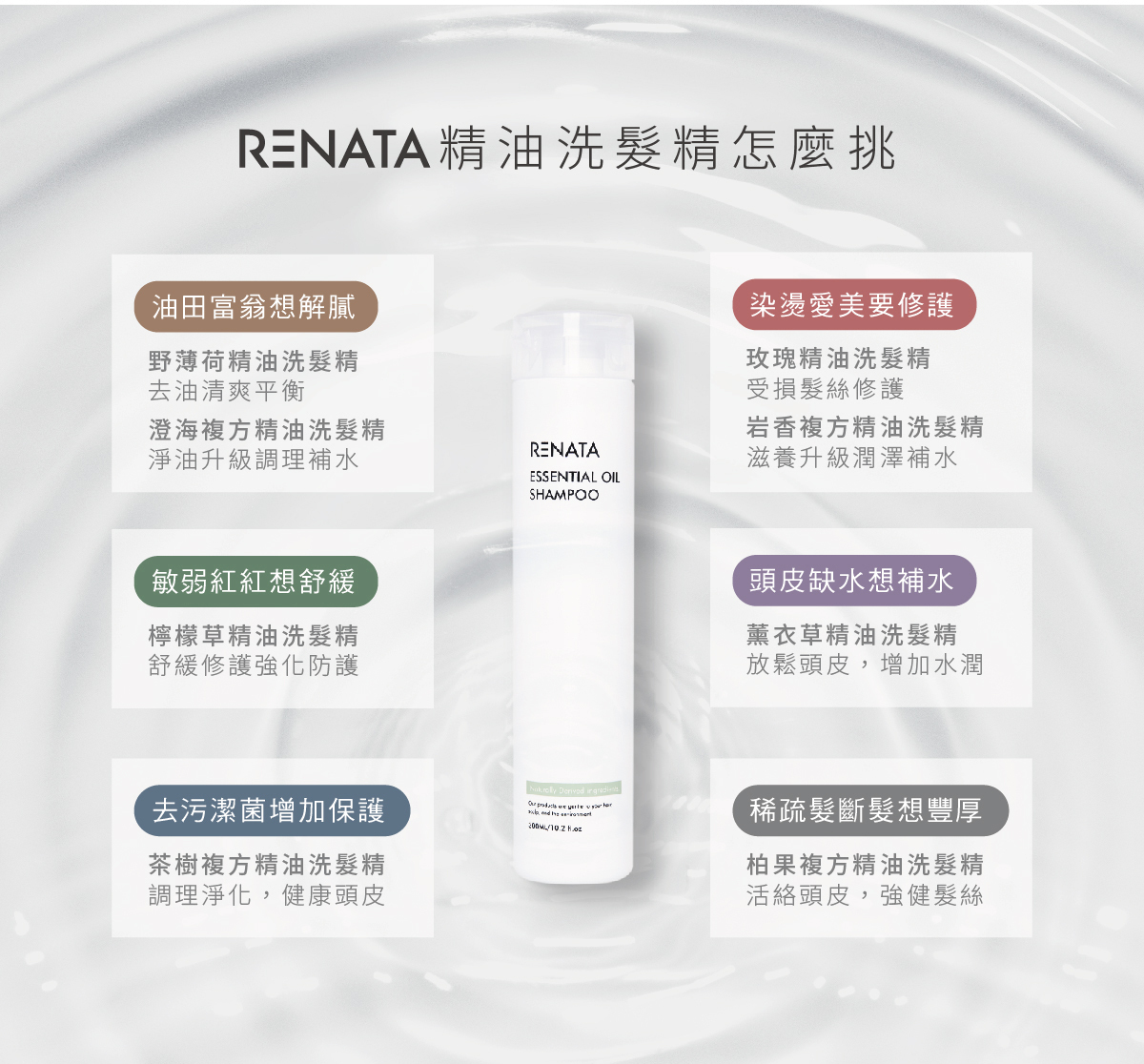 RENATA精油洗髮怎麼挑