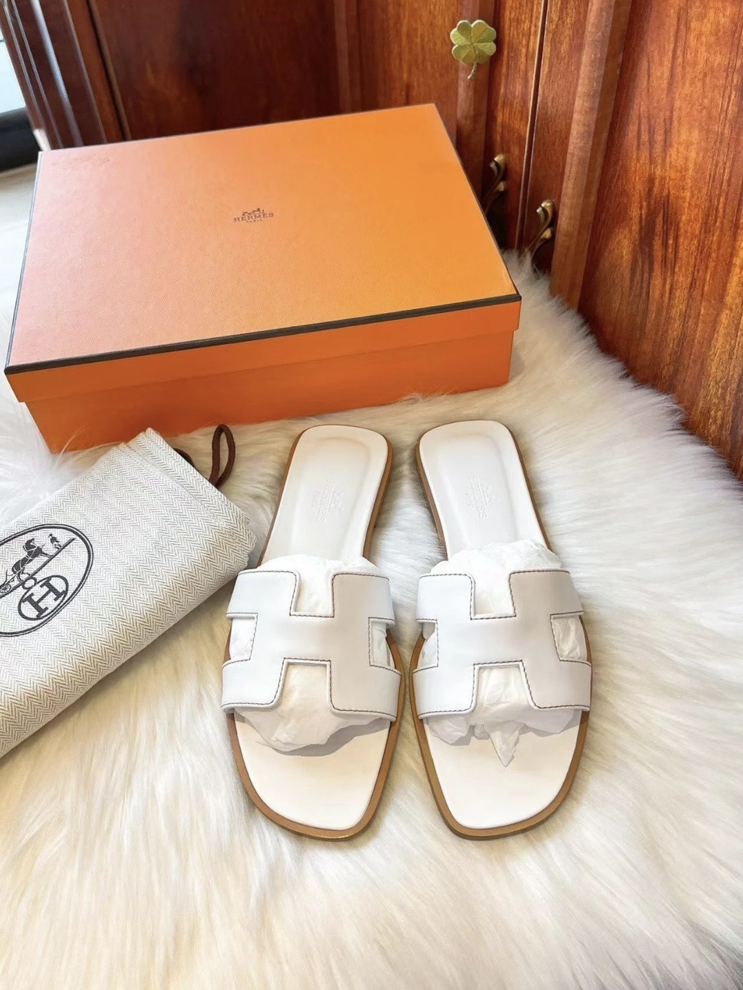 [兩色入] HERMES Oran一字拖鞋