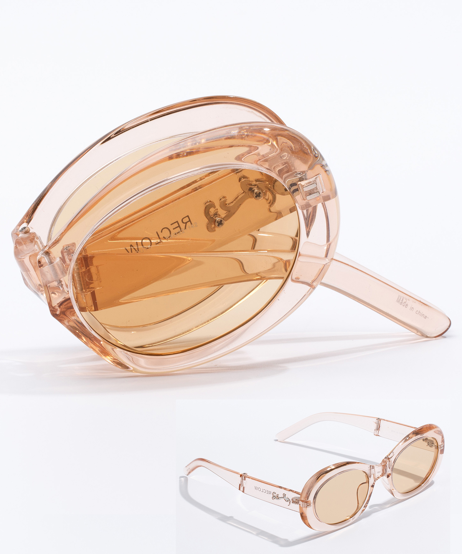 Q72 RECLOW DUYE SUNGLASS PEACH