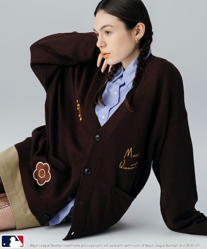 【日本限定】 MLB x MARY QUANT 別注限定款 V 領針織開襟衫