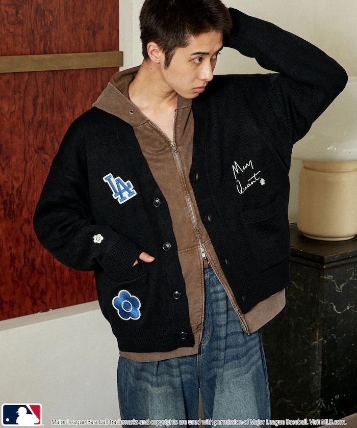 【日本限定】 MLB x MARY QUANT 別注限定款 V 領針織開襟衫