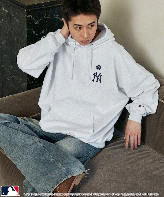 【日本限定】 MLB x MARY QUANT 別注限定款 寬鬆刺繡帽踢