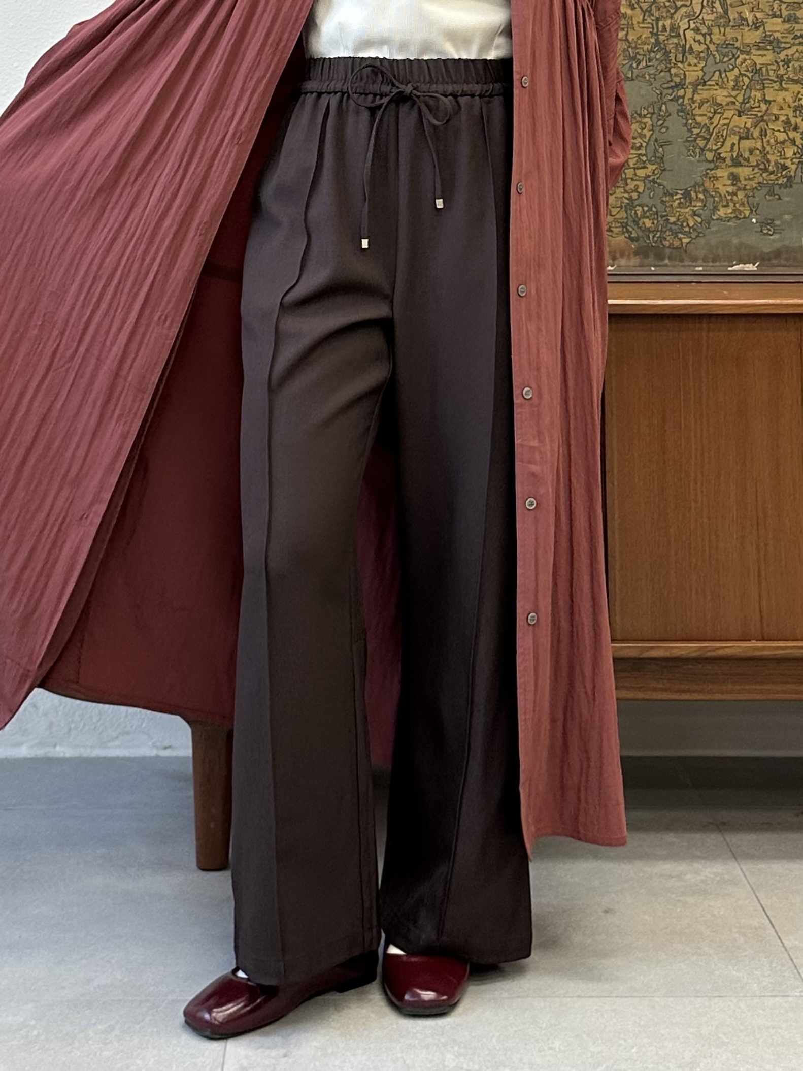 直腳西裝橡筋腰褲 - TR53802