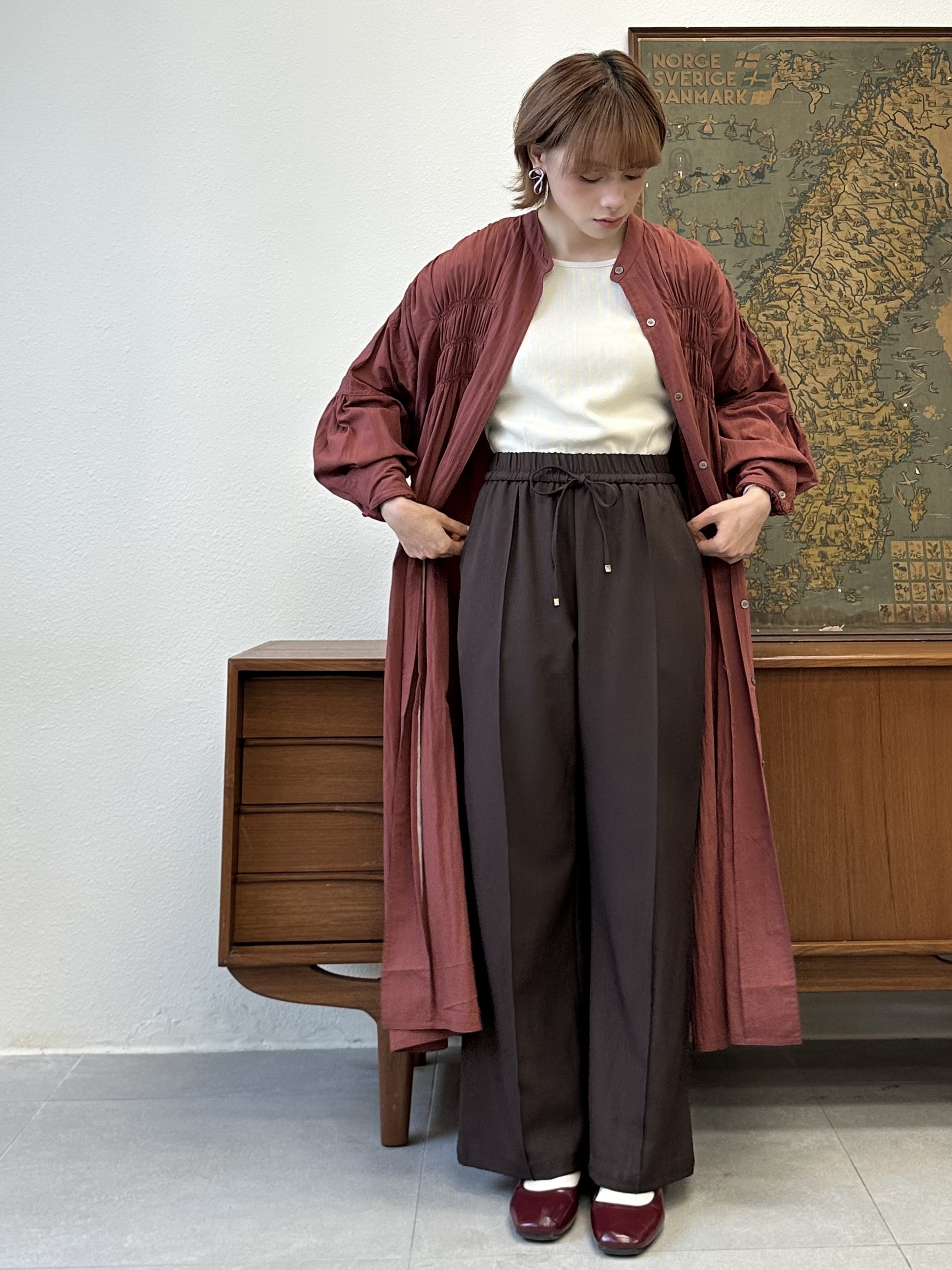 直腳西裝橡筋腰褲 - TR53802