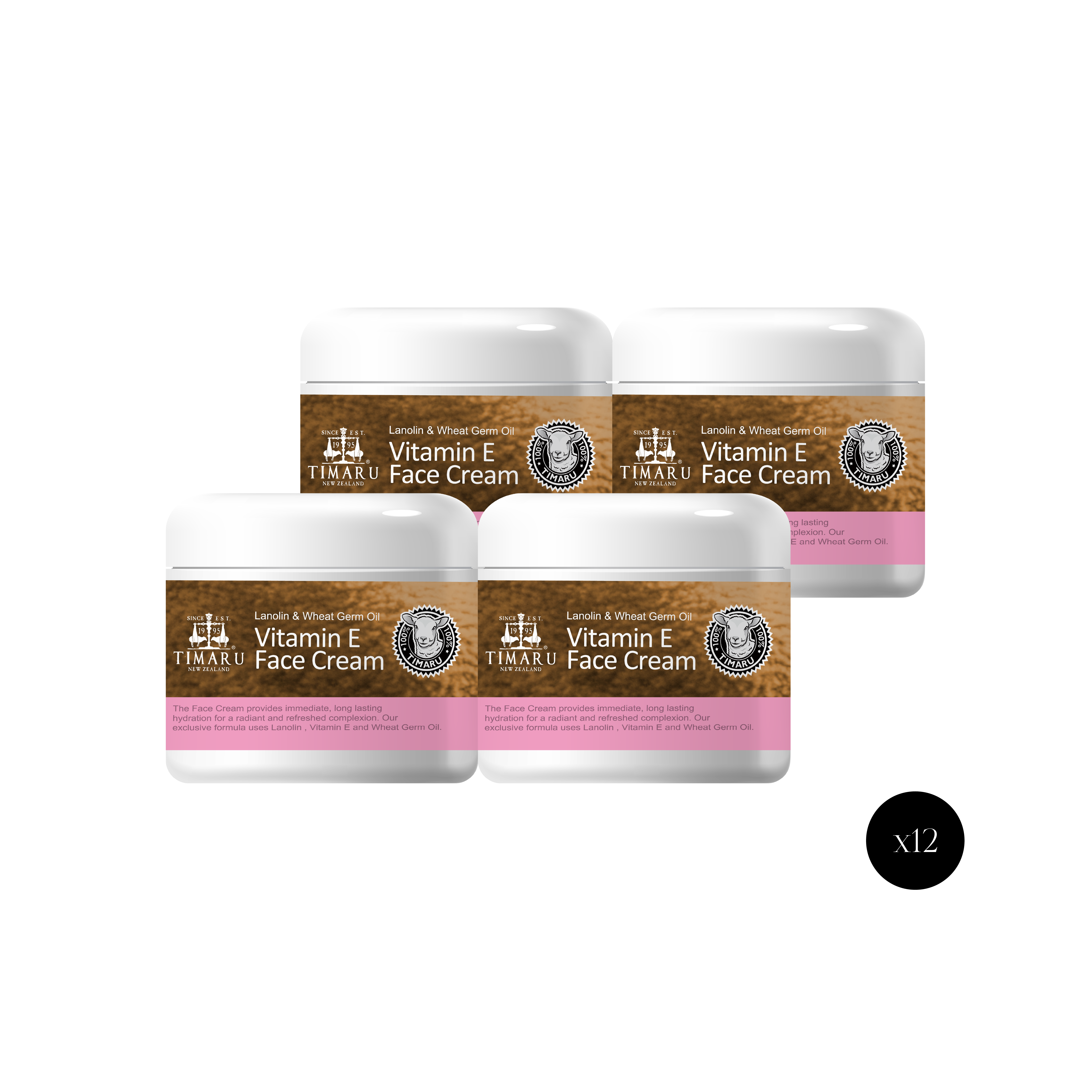 Timaru 堤瑪露  紐西蘭維他命E保養面霜150ml (白蓋)12入