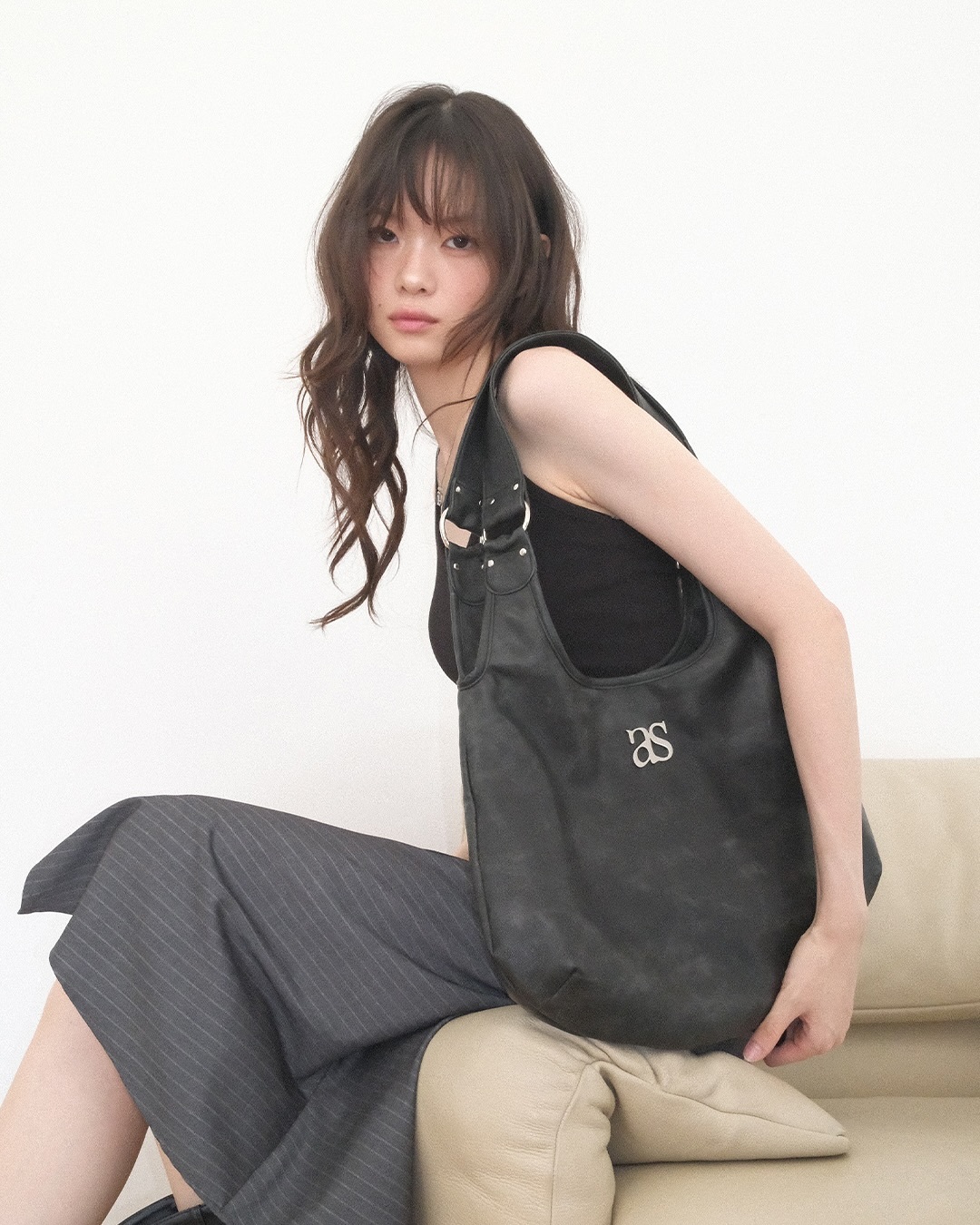 【代購】ASON RICKY 裂紋款 肩背包(2色)